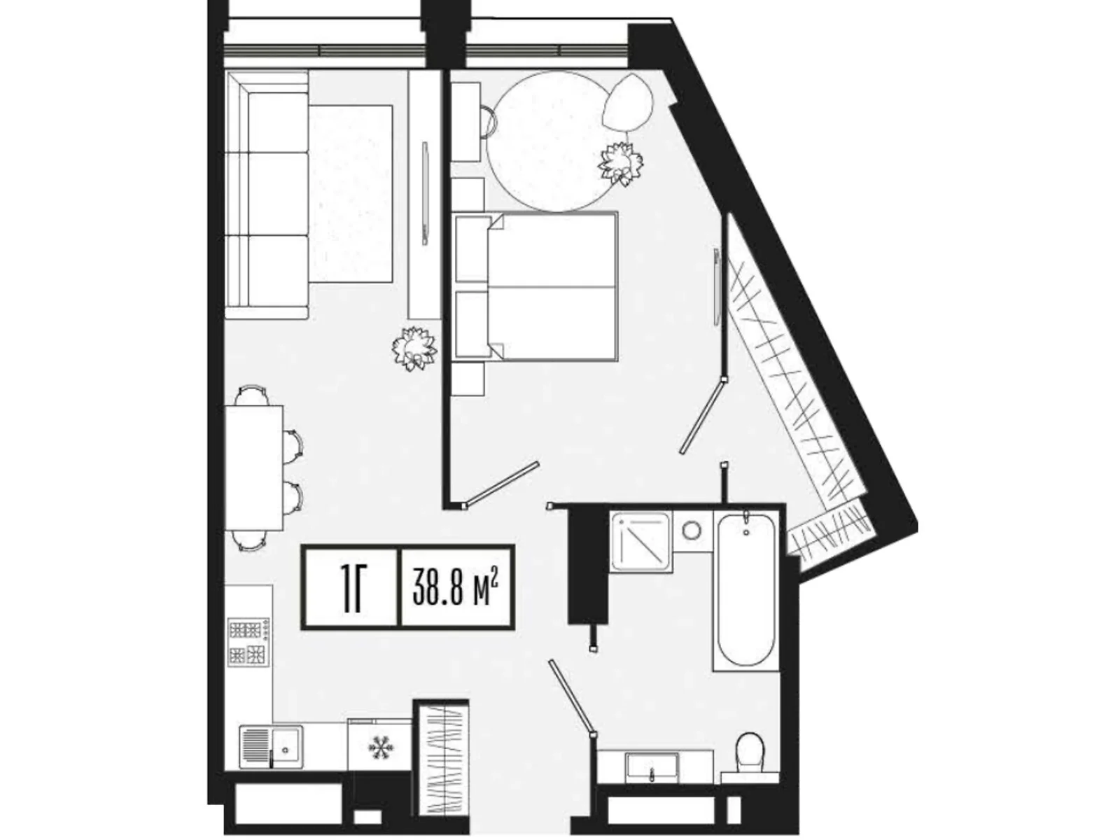 Продается 1-комнатная квартира 38.8 кв. м в Днепре, ул. 3-ї Штурмової Бригади(6-й стрелковой дивизии), 29 - фото 1