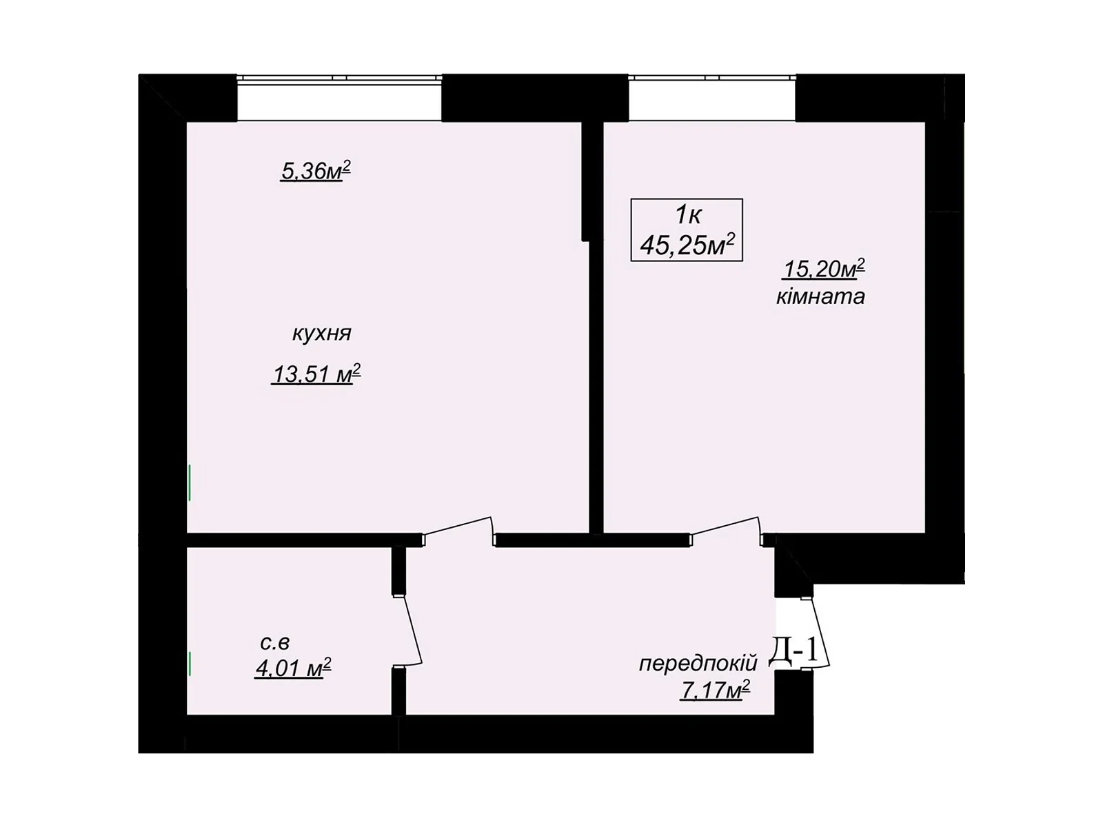 Продается 1-комнатная квартира 45 кв. м в Чагоре, цена: 49500 $ - фото 1
