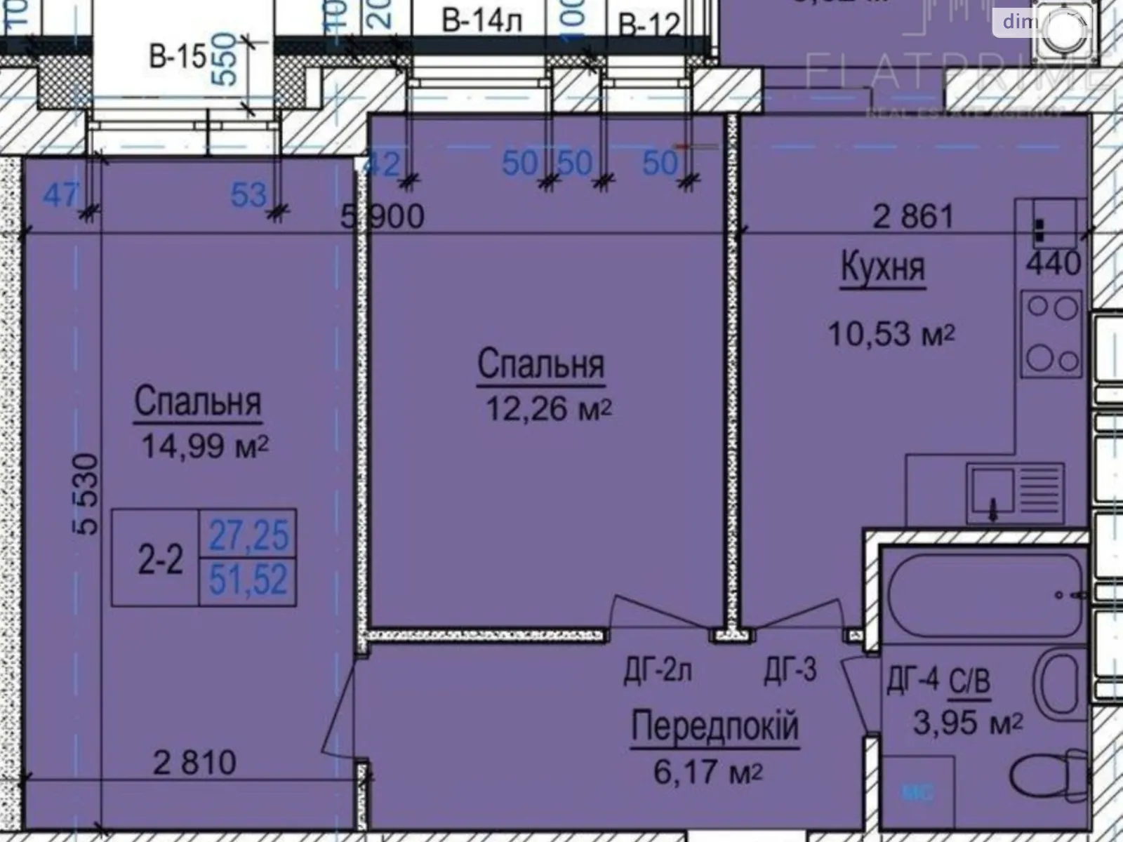 Продается 2-комнатная квартира 51.8 кв. м в Софиевской Борщаговке, просп. Героев Небесной Сотни, 18/8 - фото 1