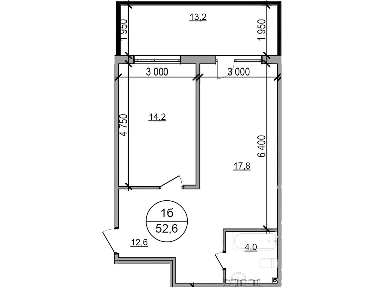Продается 1-комнатная квартира 52.7 кв. м в Басовке, Кольцевая дор. - фото 1
