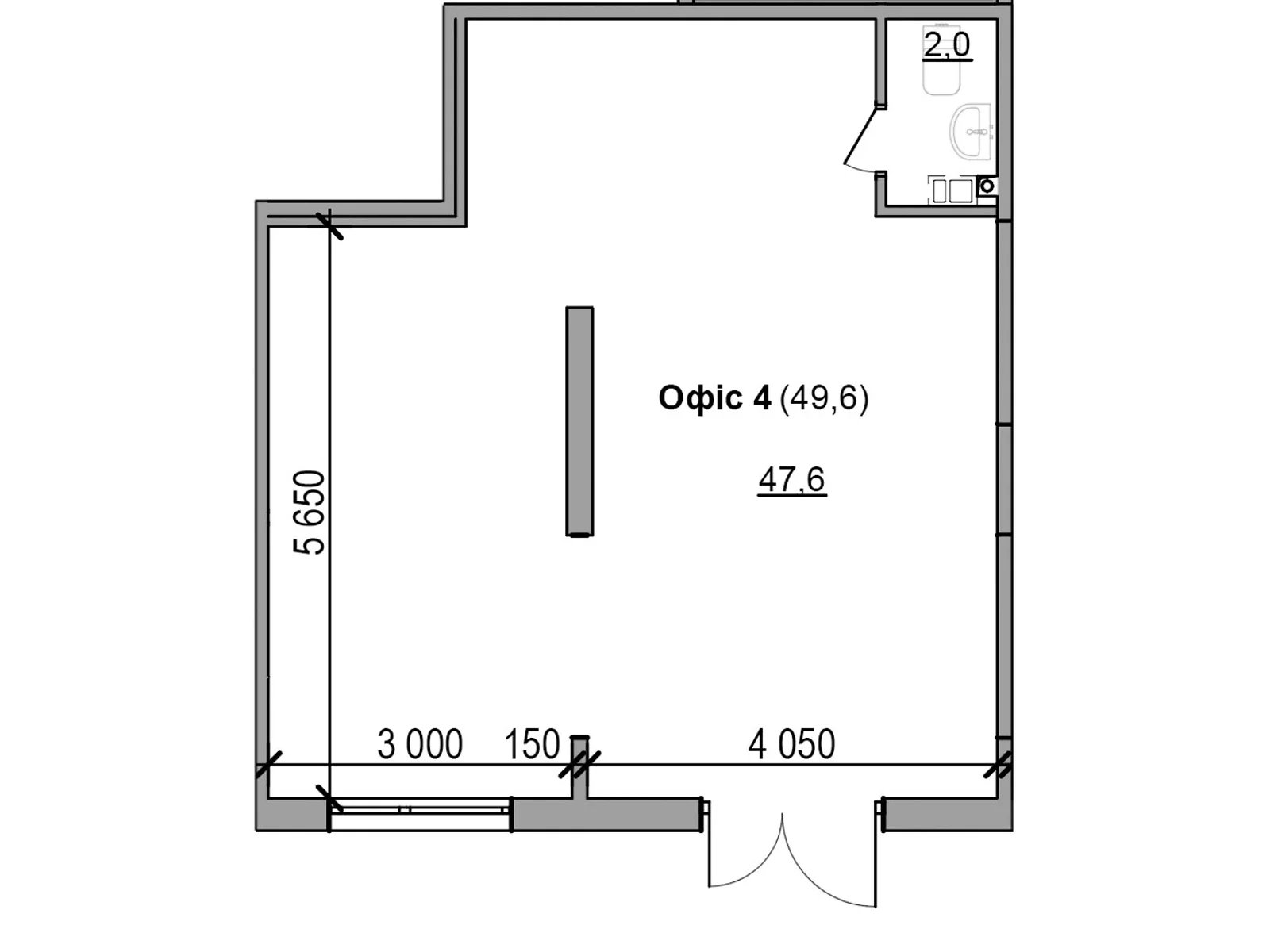 Продається офіс 49.6 кв. м в бізнес-центрі, цена: 50592 $ - фото 1