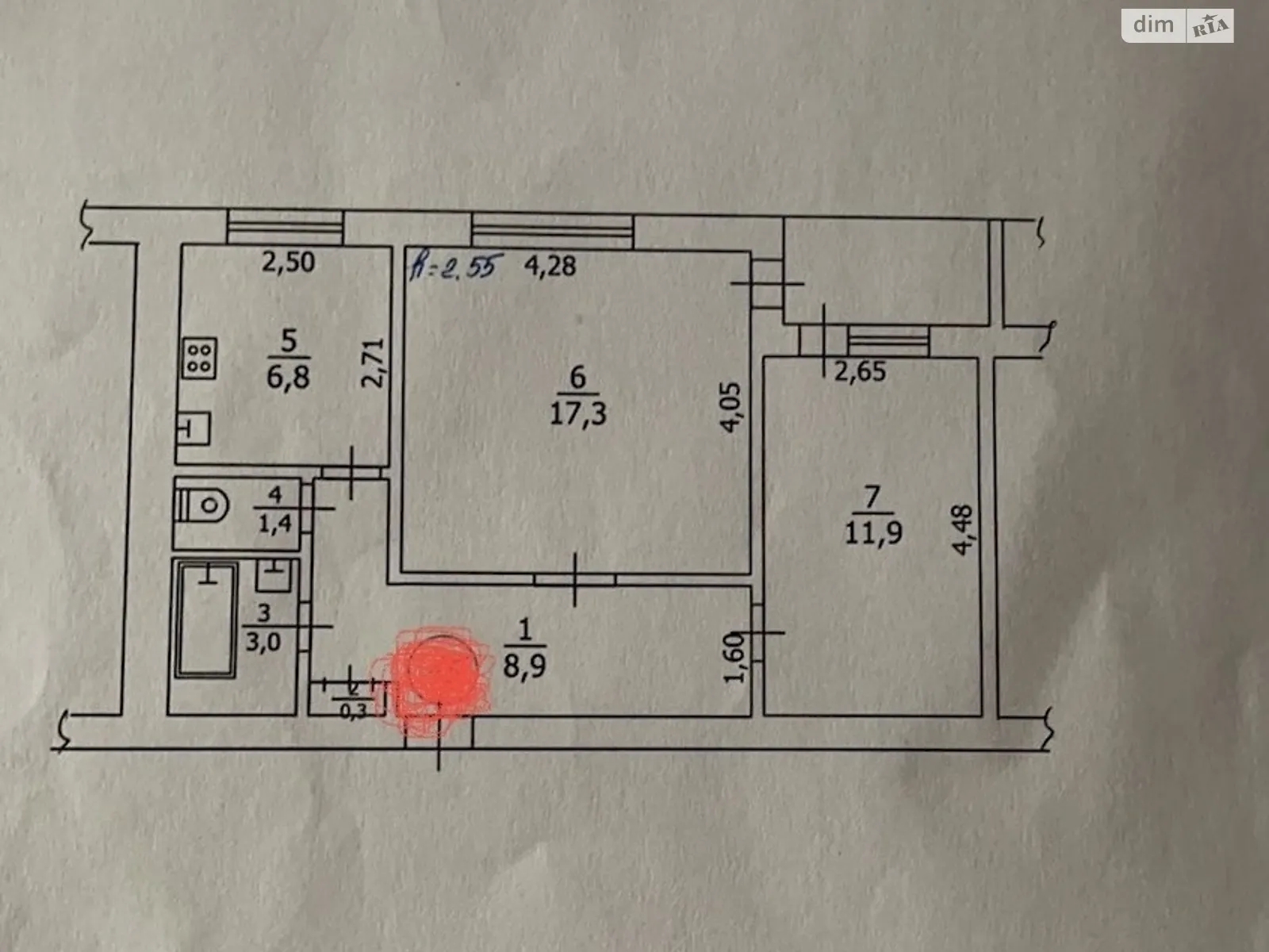 Продається 2-кімнатна квартира 51 кв. м у Борисполі, вул. Київський шлях, 87 - фото 1