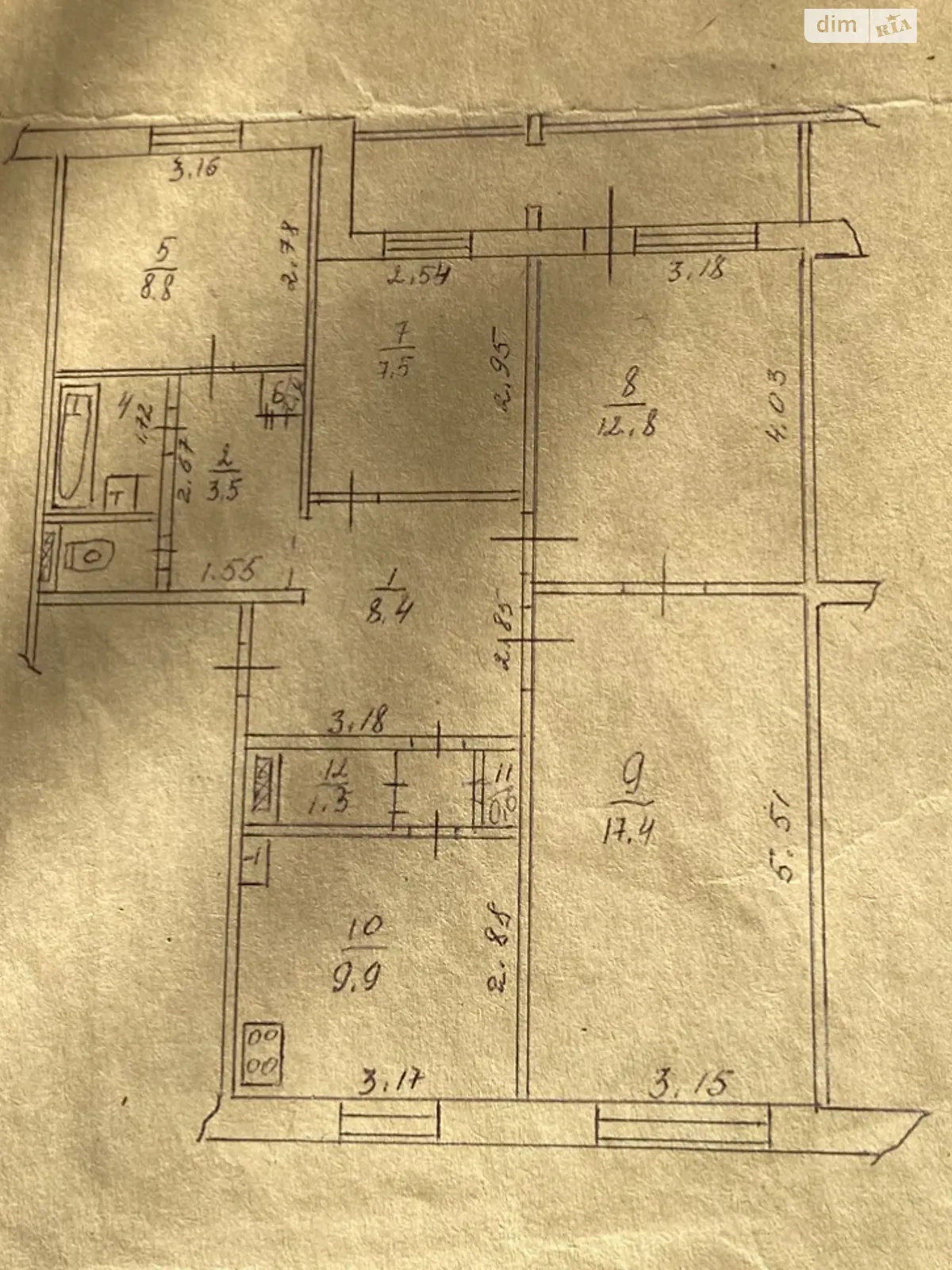 Продается 4-комнатная квартира 78 кв. м в, цена: 47000 $ - фото 1