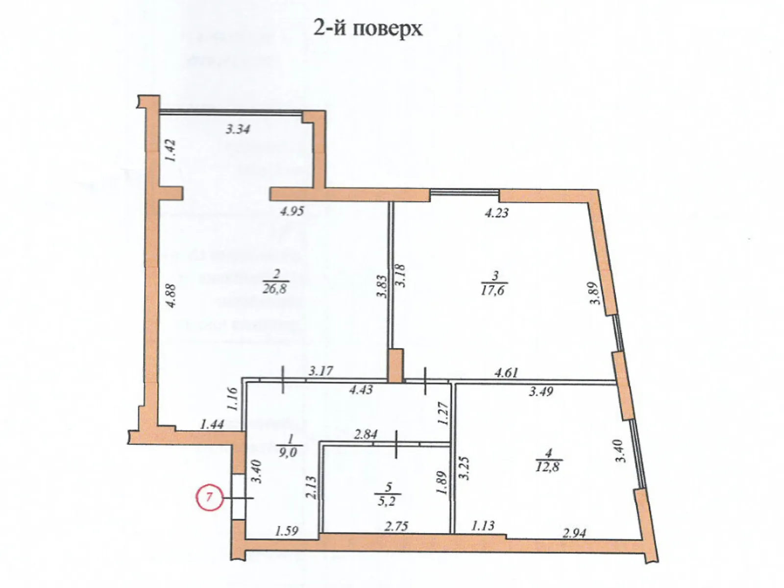 2-кімнатна квартира 71.4 кв. м у Тернополі, вул. Шпитальна, 16 - фото 1