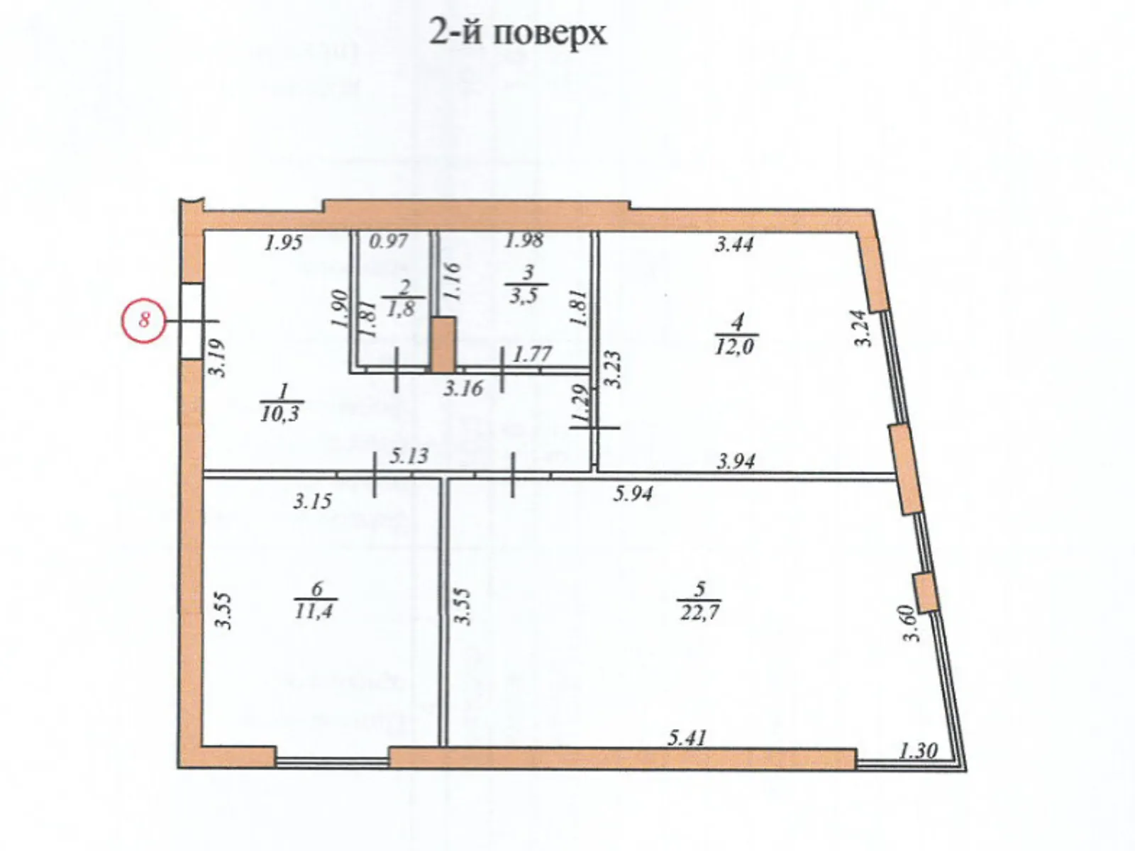 2-кімнатна квартира 61.7 кв. м у Тернополі, вул. Шпитальна, 16 - фото 1