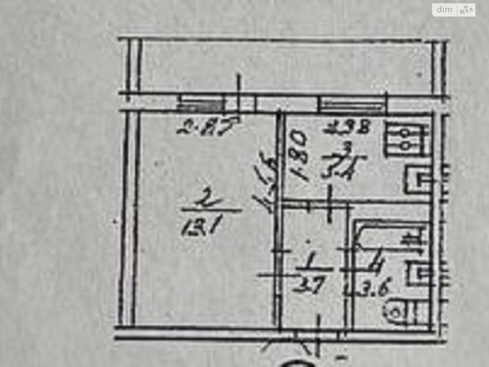 Продається 1-кімнатна квартира 27.3 кв. м у Києві, вул. Північна, 48 - фото 1