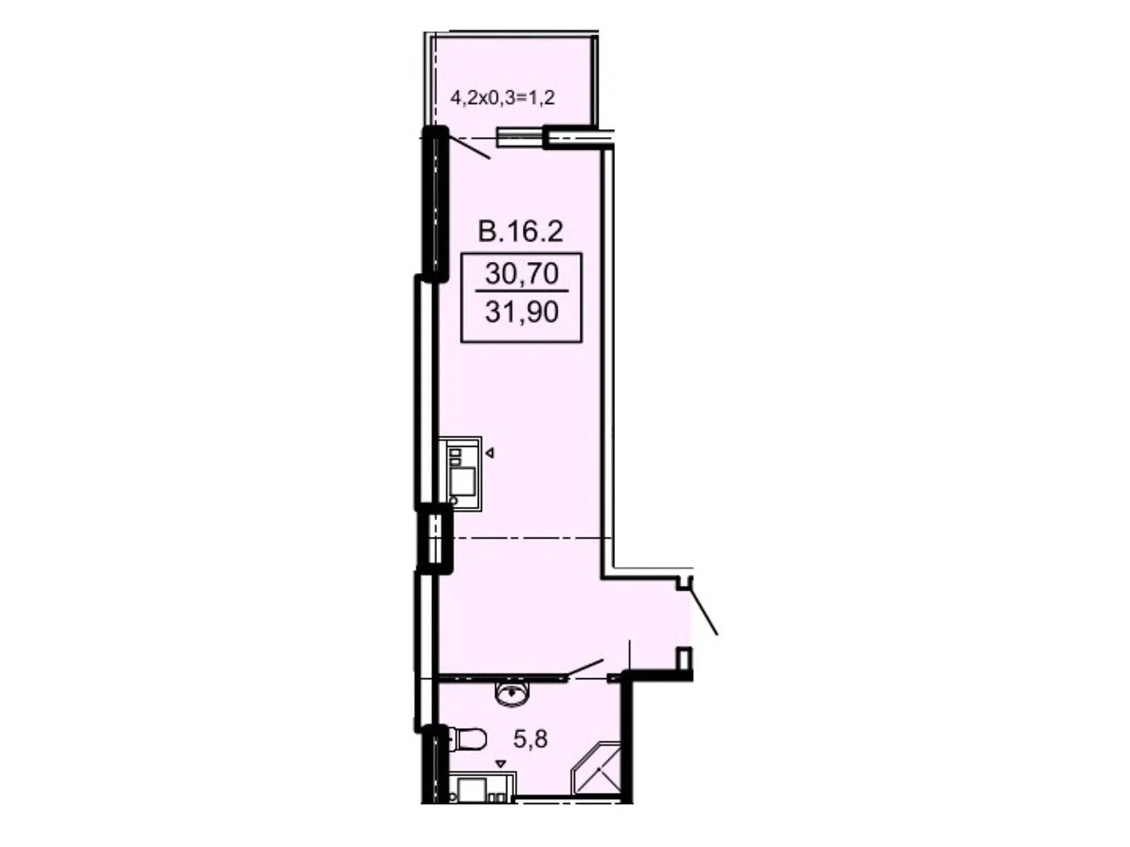 Продается 1-комнатная квартира 31.9 кв. м в Одессе, Фонтанская дор., 25 - фото 1