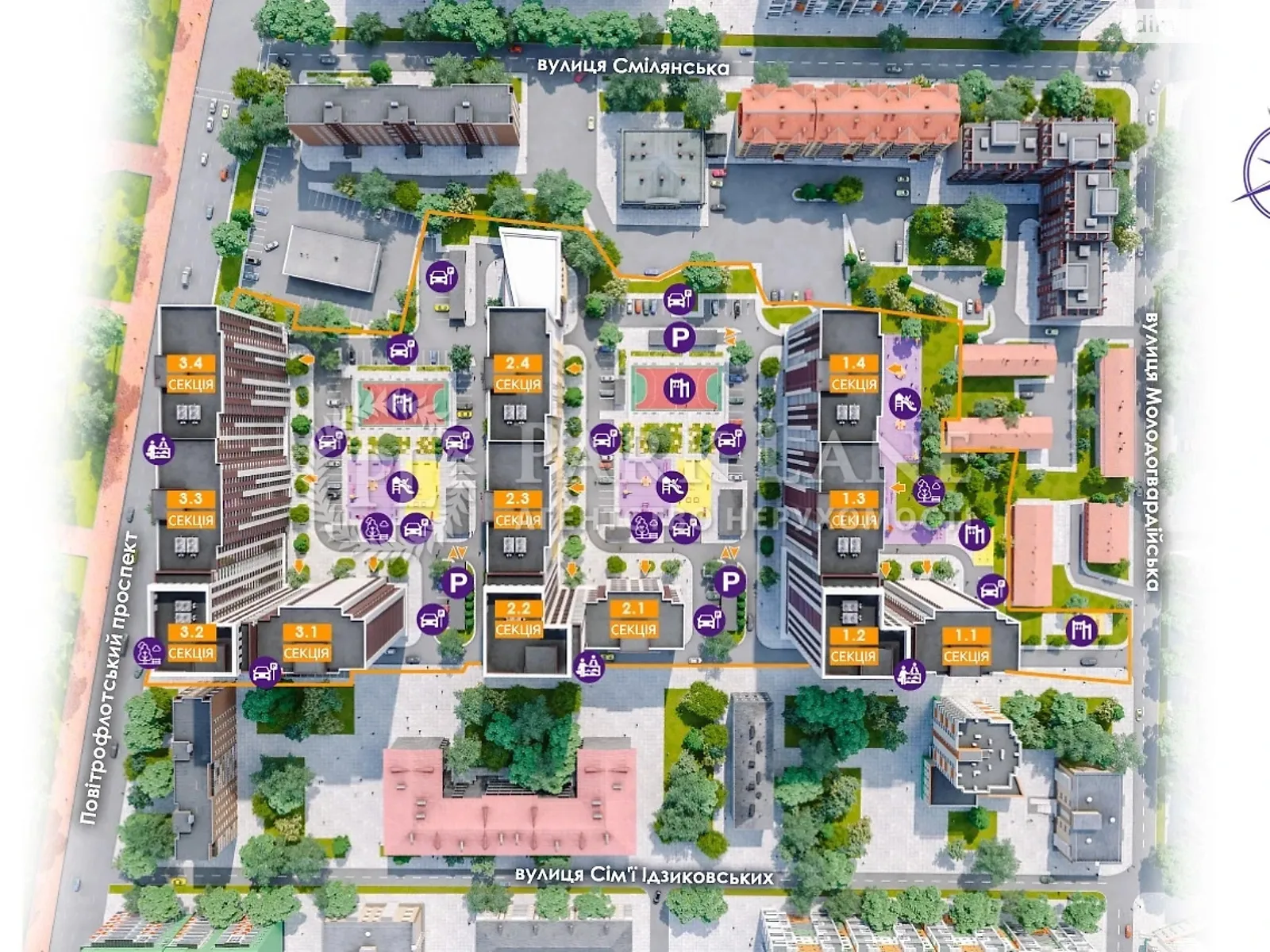 Продается 1-комнатная квартира 44 кв. м в Киеве, просп. Воздушных Сил(Воздухофлотский), 56 - фото 1