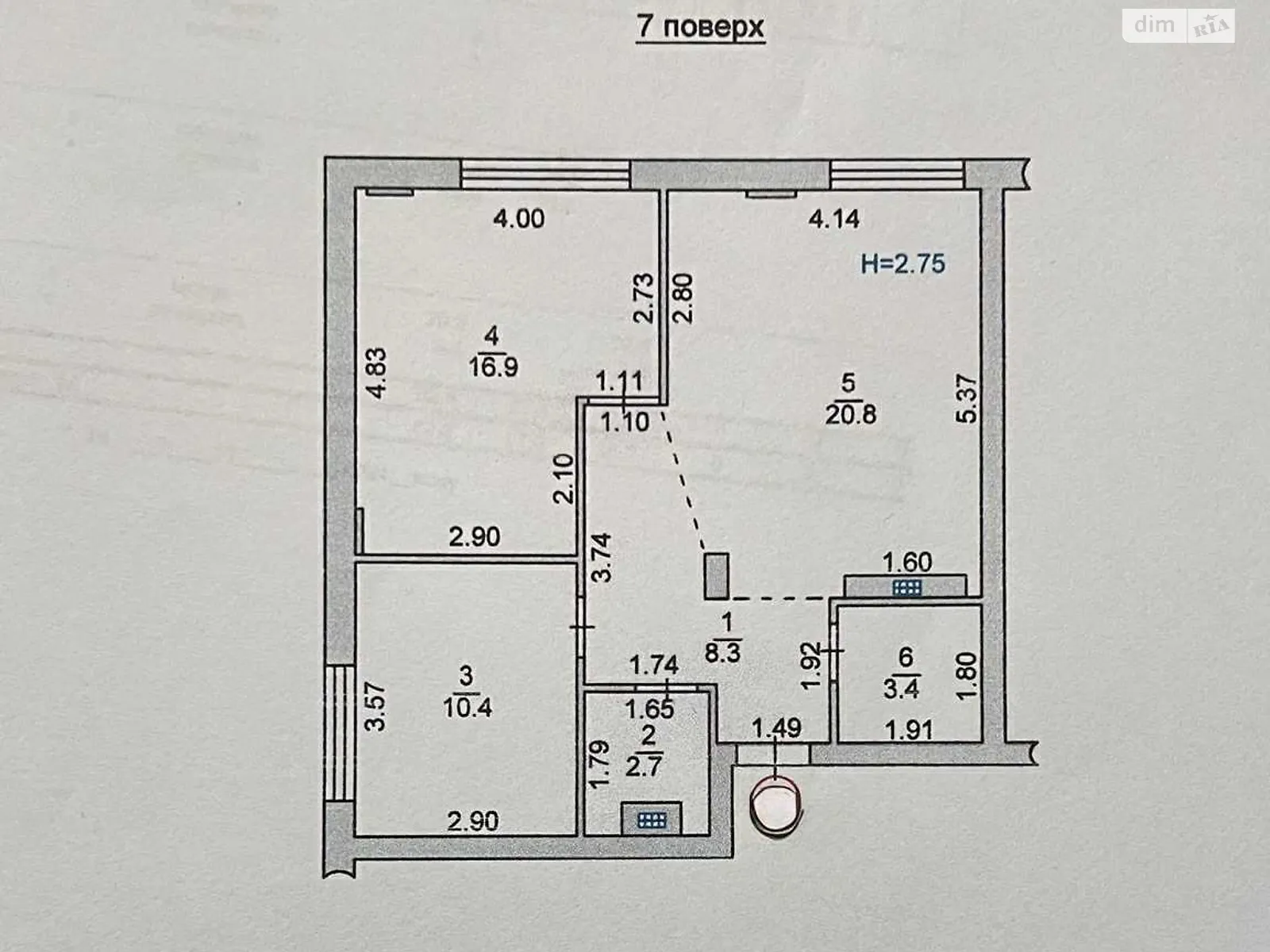 Продається 2-кімнатна квартира 62.5 кв. м у Чорноморську, вул. Парусна - фото 1