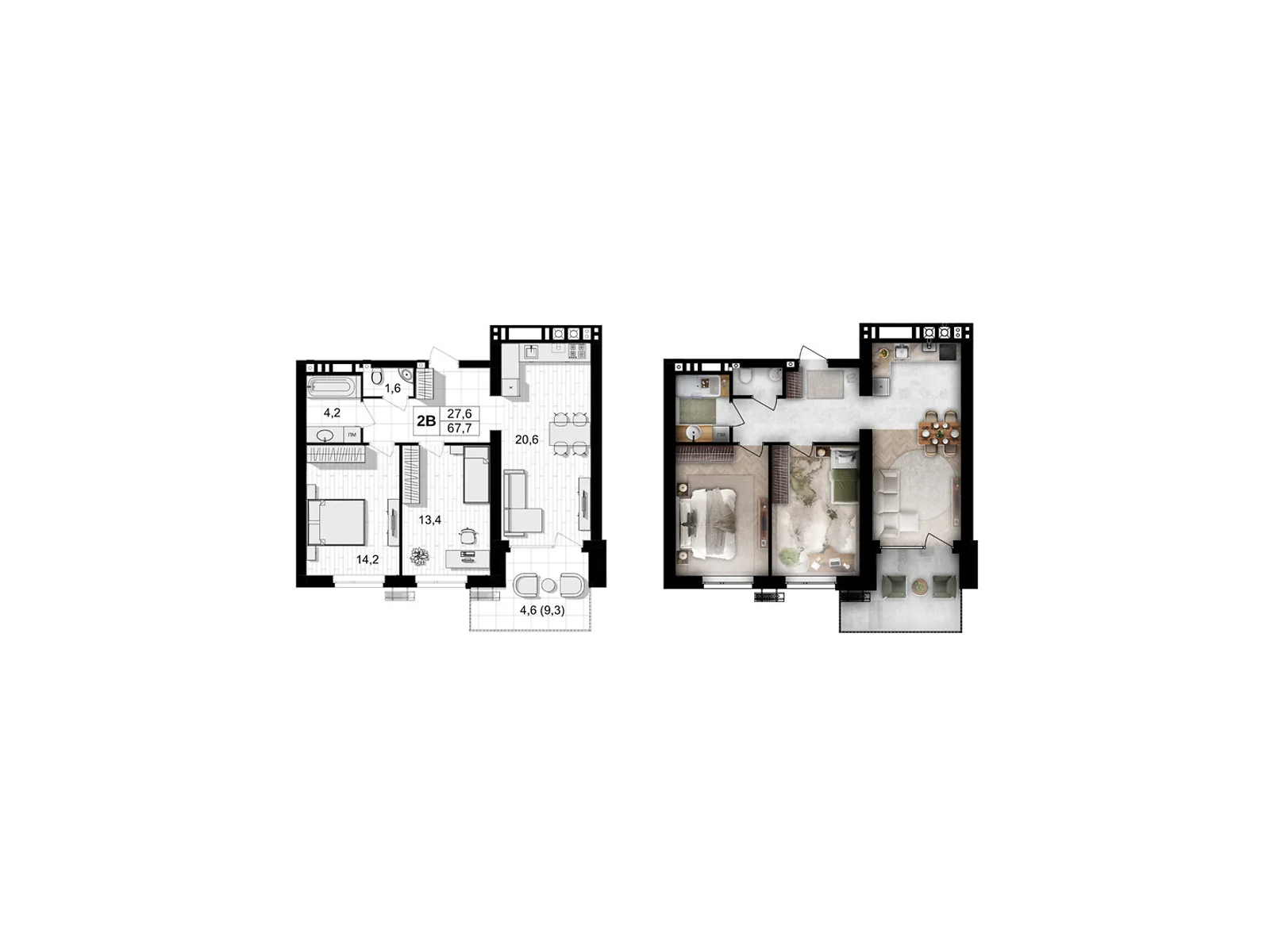 Продается 2-комнатная квартира 67.7 кв. м в Виннице, ул. Праведников мира(Максимовича), 6 - фото 1