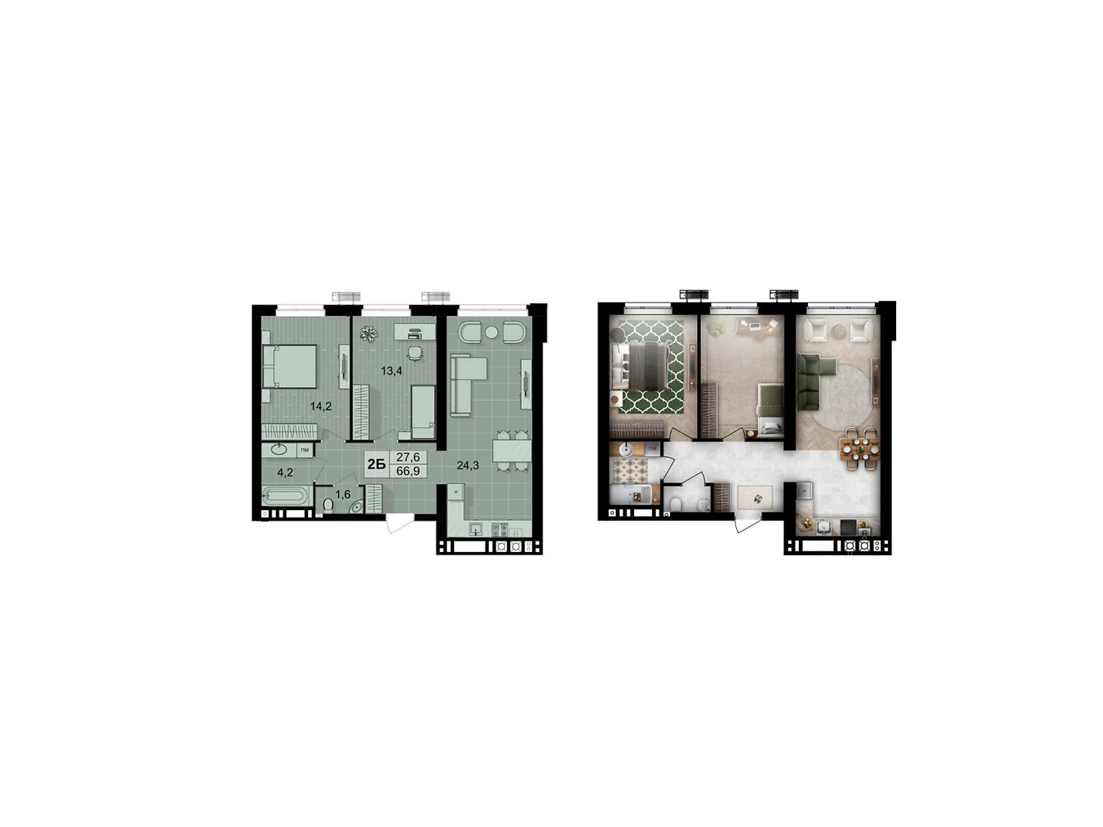 Продается 2-комнатная квартира 66.9 кв. м в Виннице, ул. Праведников мира(Максимовича), 6 - фото 1