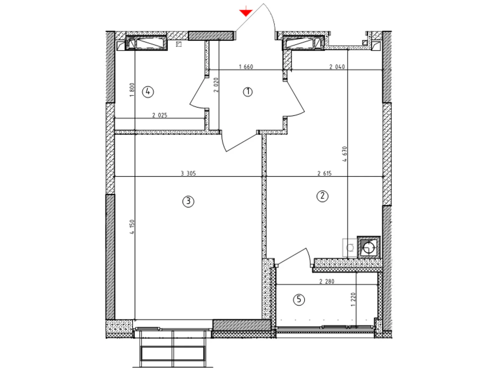 Продается 1-комнатная квартира 34.6 кв. м в Гатном, ул. Киевская(Карпа Валовня), 1 - фото 1