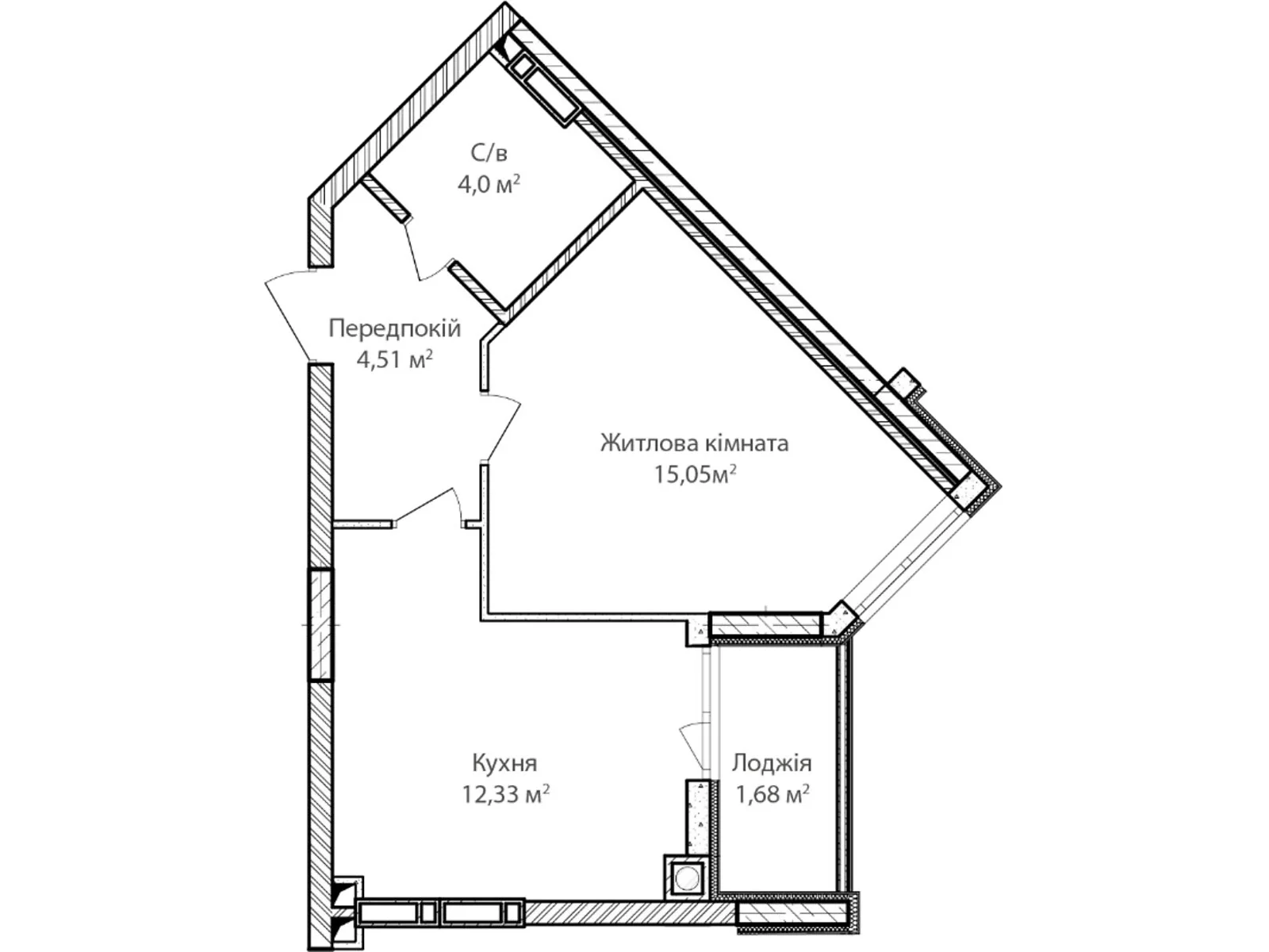 Продається 1-кімнатна квартира 40 кв. м у Ірпені, вул. Кобилянської Ольги, 1В/21 - фото 1