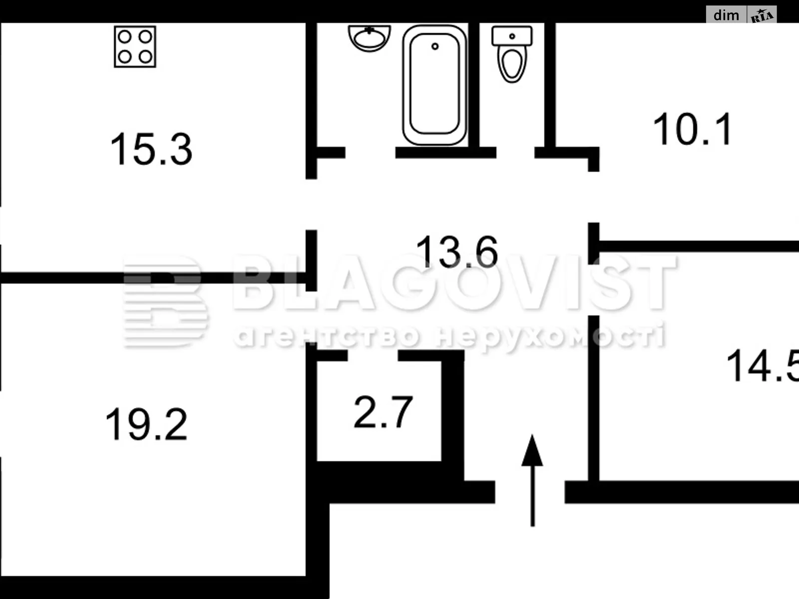 Продается 3-комнатная квартира 86 кв. м в Киеве, ул. Набережно-Рыбальская дорога, 9 - фото 1