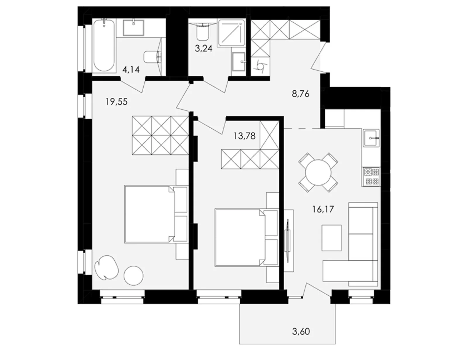 Продается 2-комнатная квартира 66.57 кв. м в Львове, цена: 139900 $ - фото 1