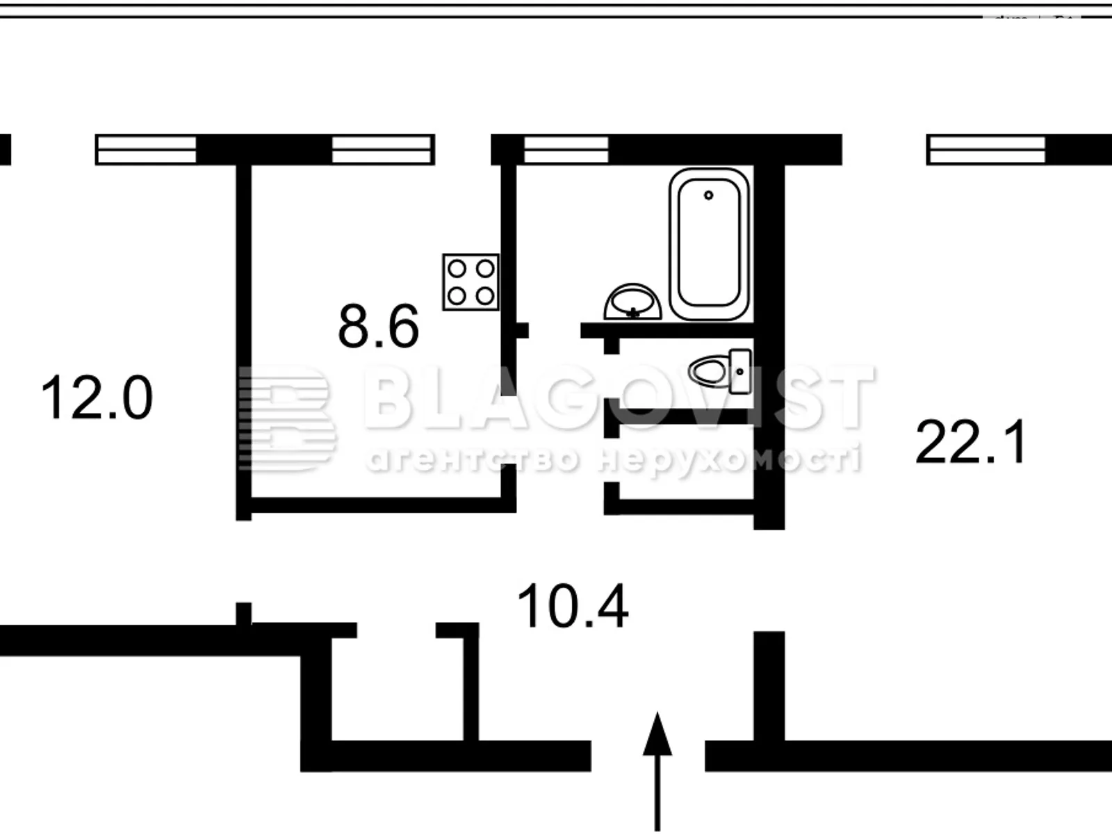 Продается 2-комнатная квартира 65 кв. м в Киеве, ул. Гоголевская, 36-40 - фото 1