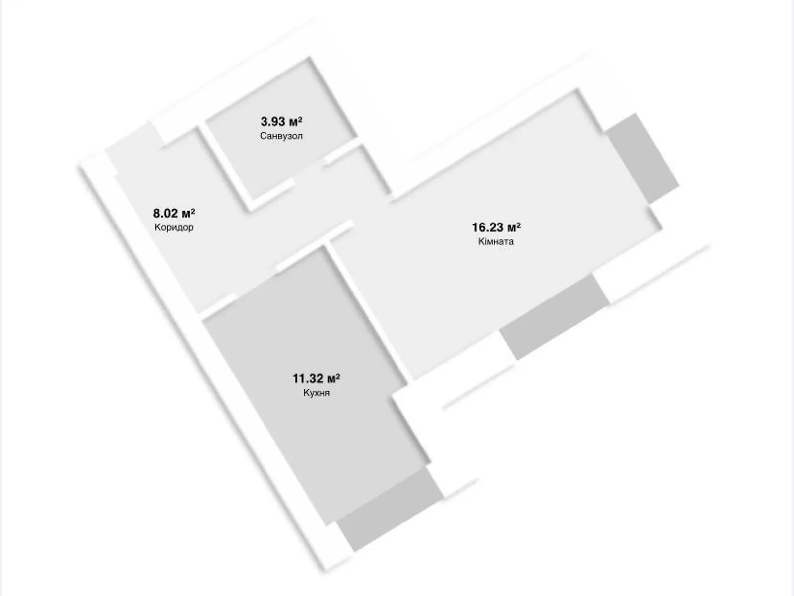 Продается 1-комнатная квартира 39.2 кв. м в Буче, ул. Ивана Кожедуба, 2 - фото 1