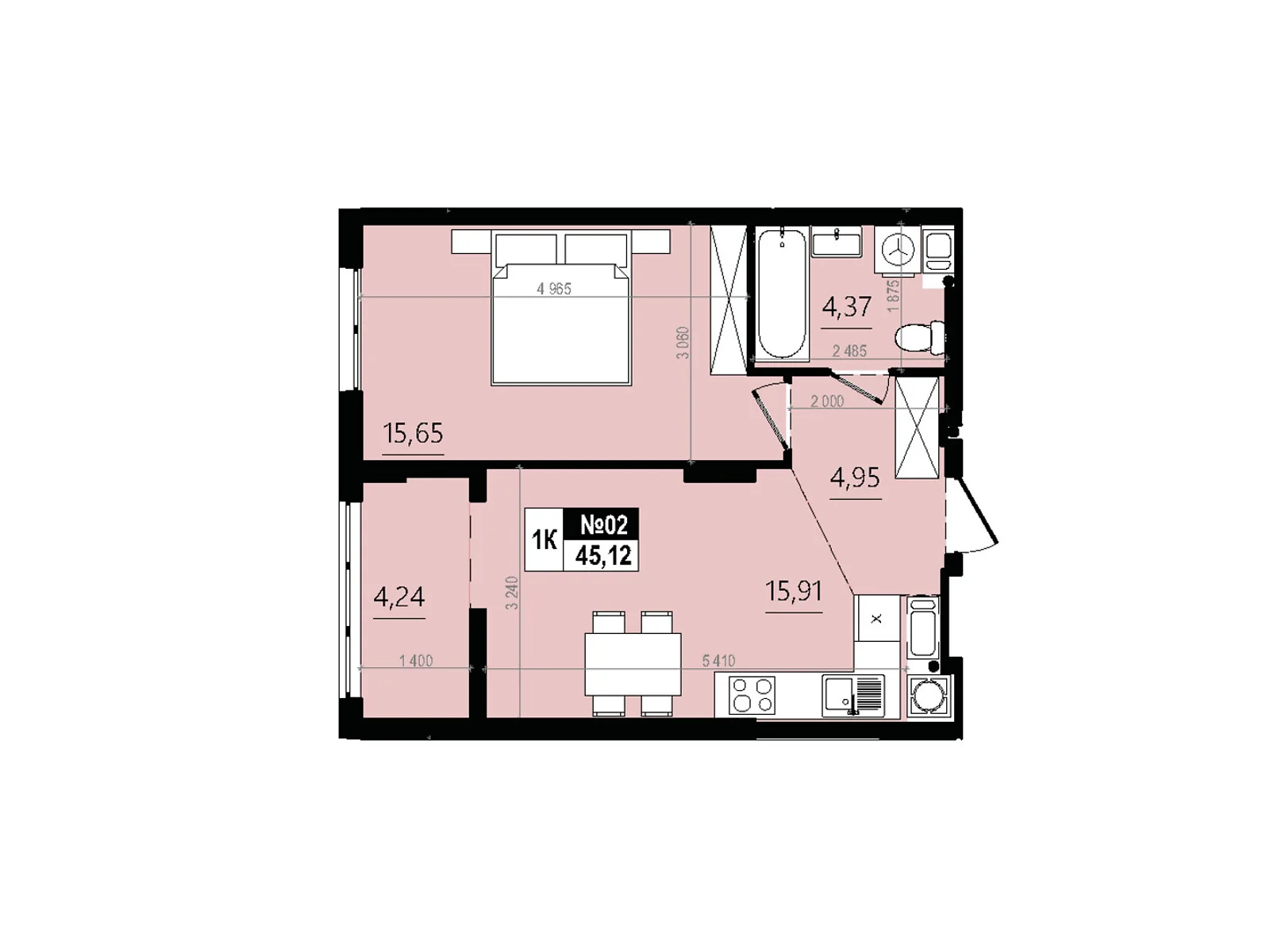Продається 1-кімнатна квартира 45.12 кв. м у Винниках, вул. Лісна, 27Г - фото 1