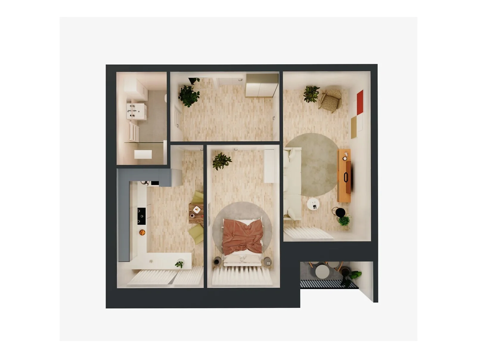 Продается 2-комнатная квартира 56.96 кв. м в Липинах, цена: 63140 $ - фото 1