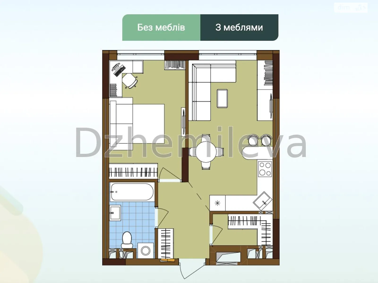 Продается 1-комнатная квартира 44 кв. м в Киеве, ул. Всеволода Змиенко, 34/21 - фото 1