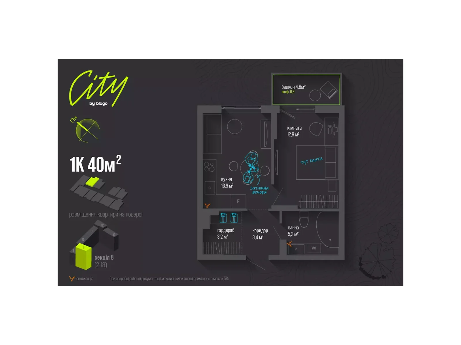 Продається 1-кімнатна квартира 40 кв. м у Івано-Франківську, вул. Національної Гвардії, 16 - фото 1