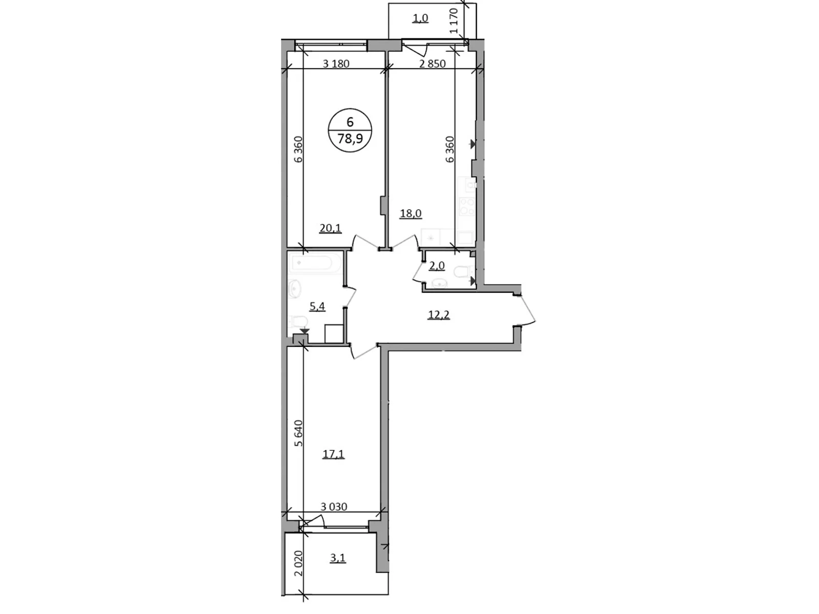 Продається 2-кімнатна квартира 78.9 кв. м у Брюховичах, цена: 91524 $ - фото 1