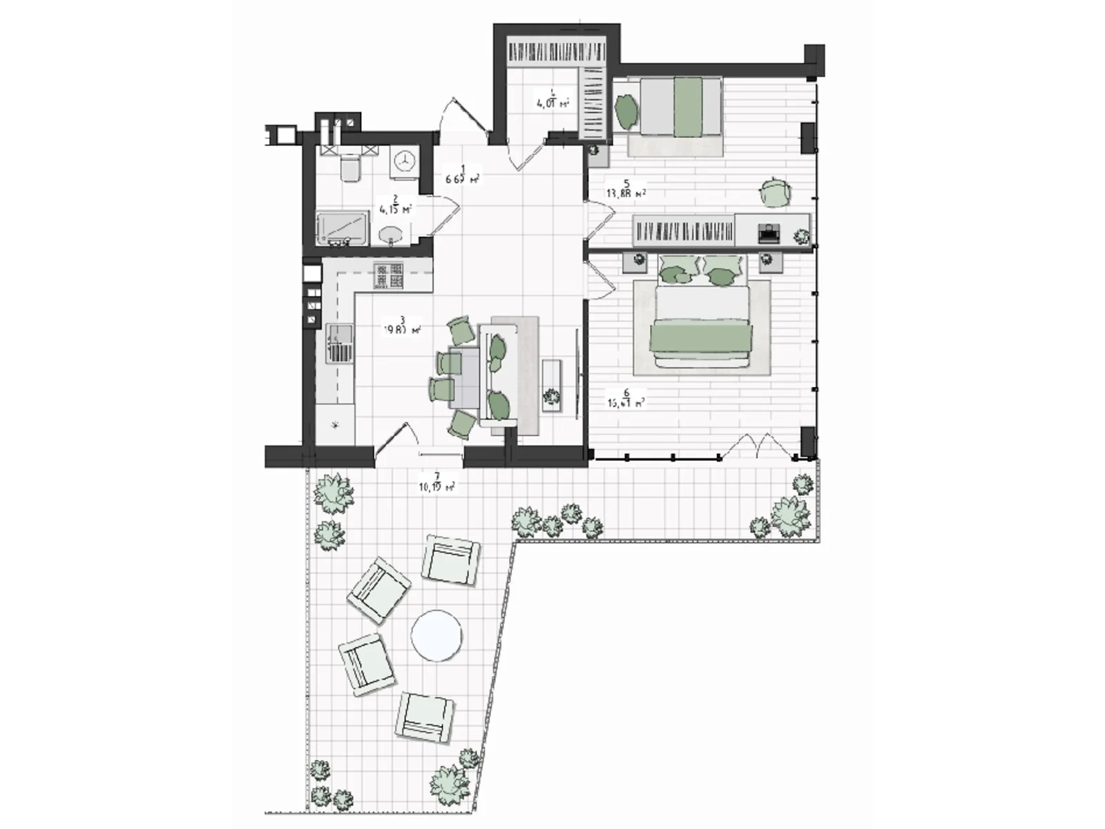 Продается 2-комнатная квартира 73.5 кв. м в Винниках, ул. Калиновая, 13 - фото 1