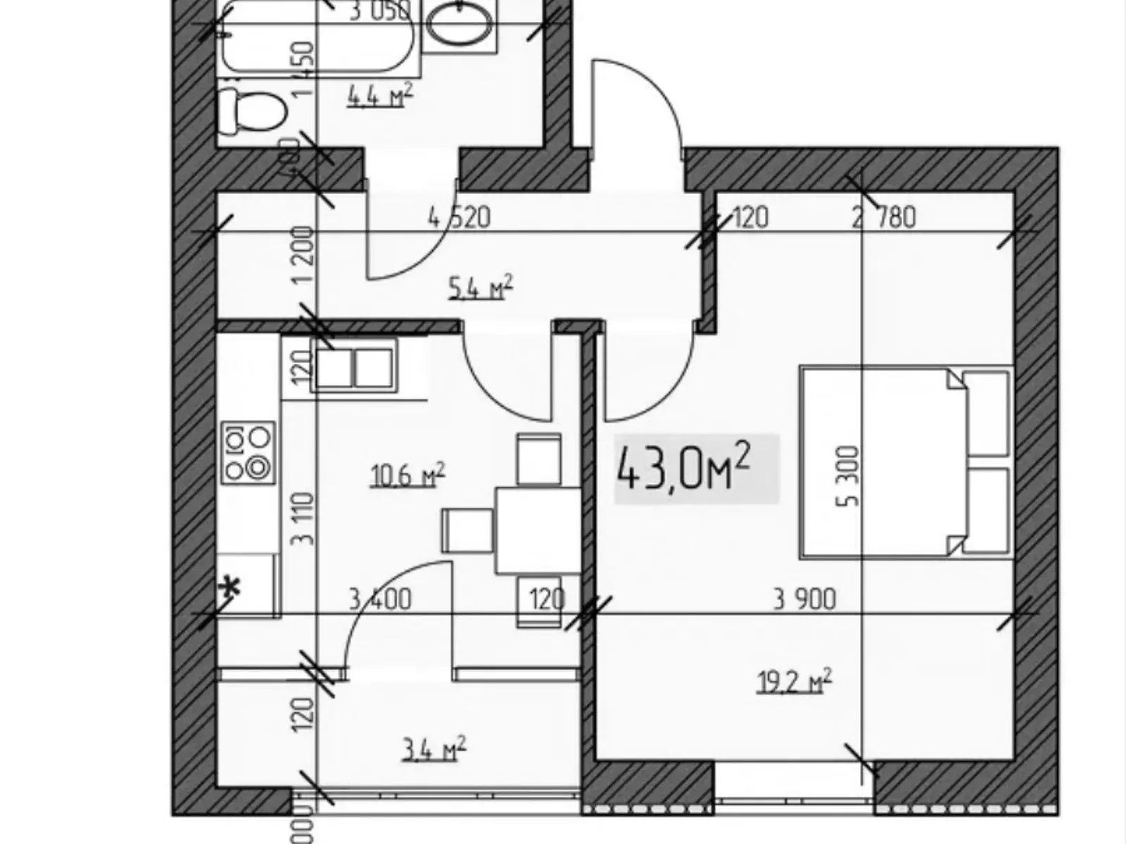 Продается 1-комнатная квартира 43 кв. м в Виннице, ул. Родниковая, 9 - фото 1