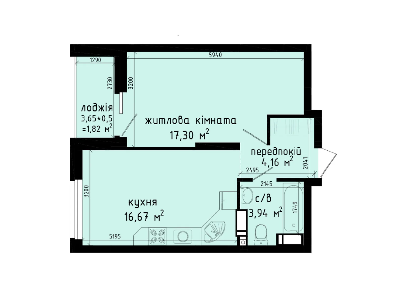 Продается 1-комнатная квартира 43.89 кв. м в Киеве, цена: 53064 $ - фото 1