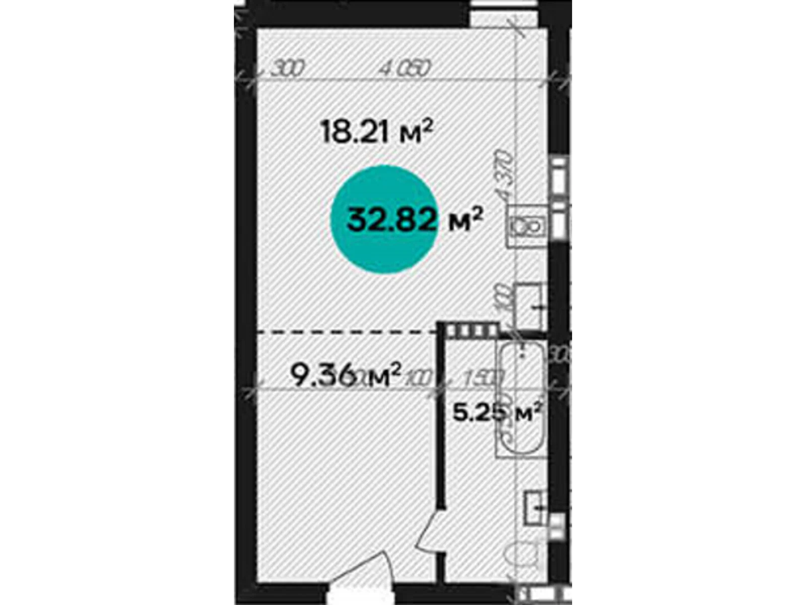 Продается 1-комнатная квартира 32.82 кв. м в Полтаве, ул. Шевченко, 58А - фото 1