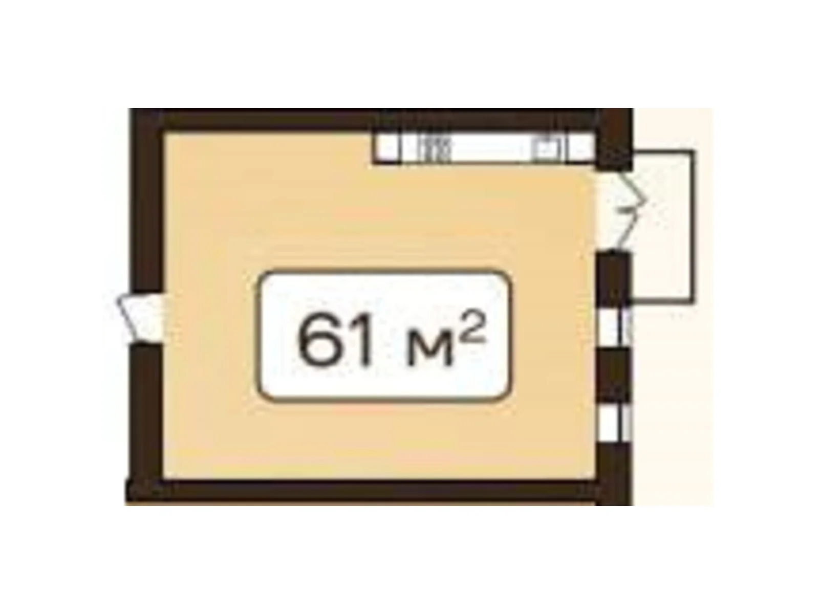 Продается 1-комнатная квартира 61 кв. м в Хмельницком, ул. 4-й проезд Ровный(Лесная), 12/1В - фото 1