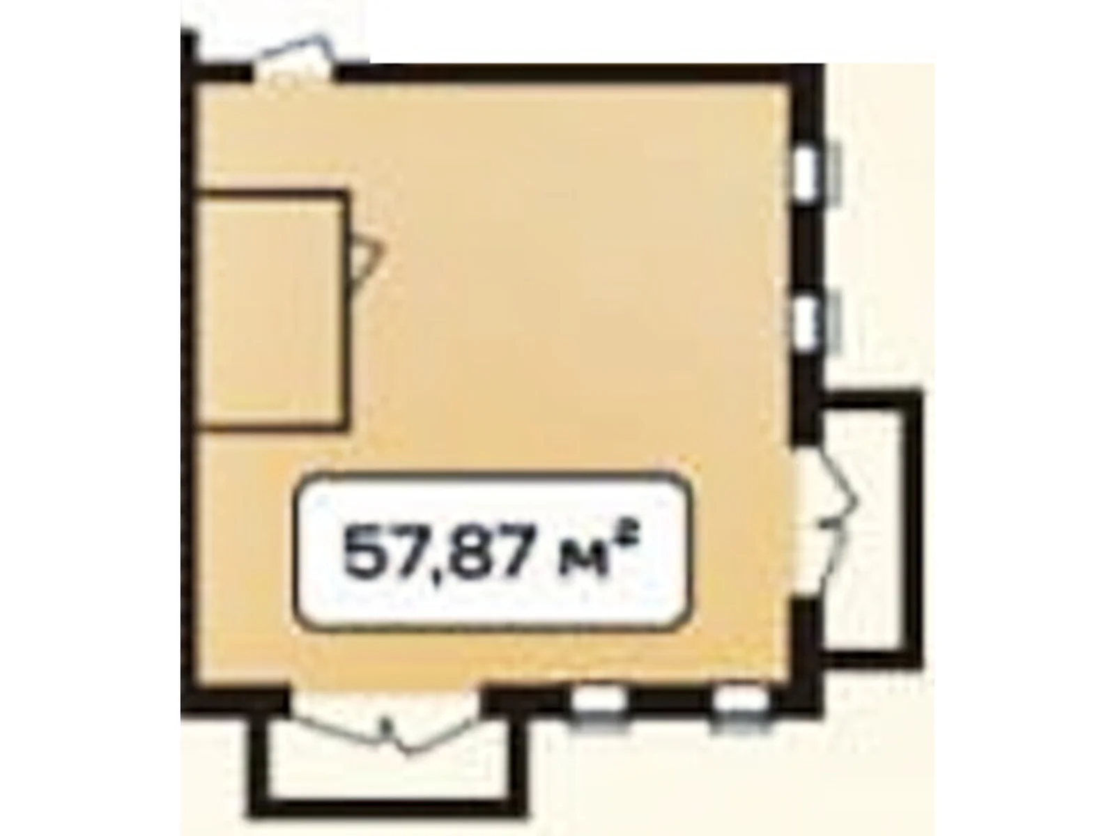 Продается 2-комнатная квартира 57.88 кв. м в Хмельницком, ул. 4-й проезд Ровный(Лесная), 12/1В - фото 1