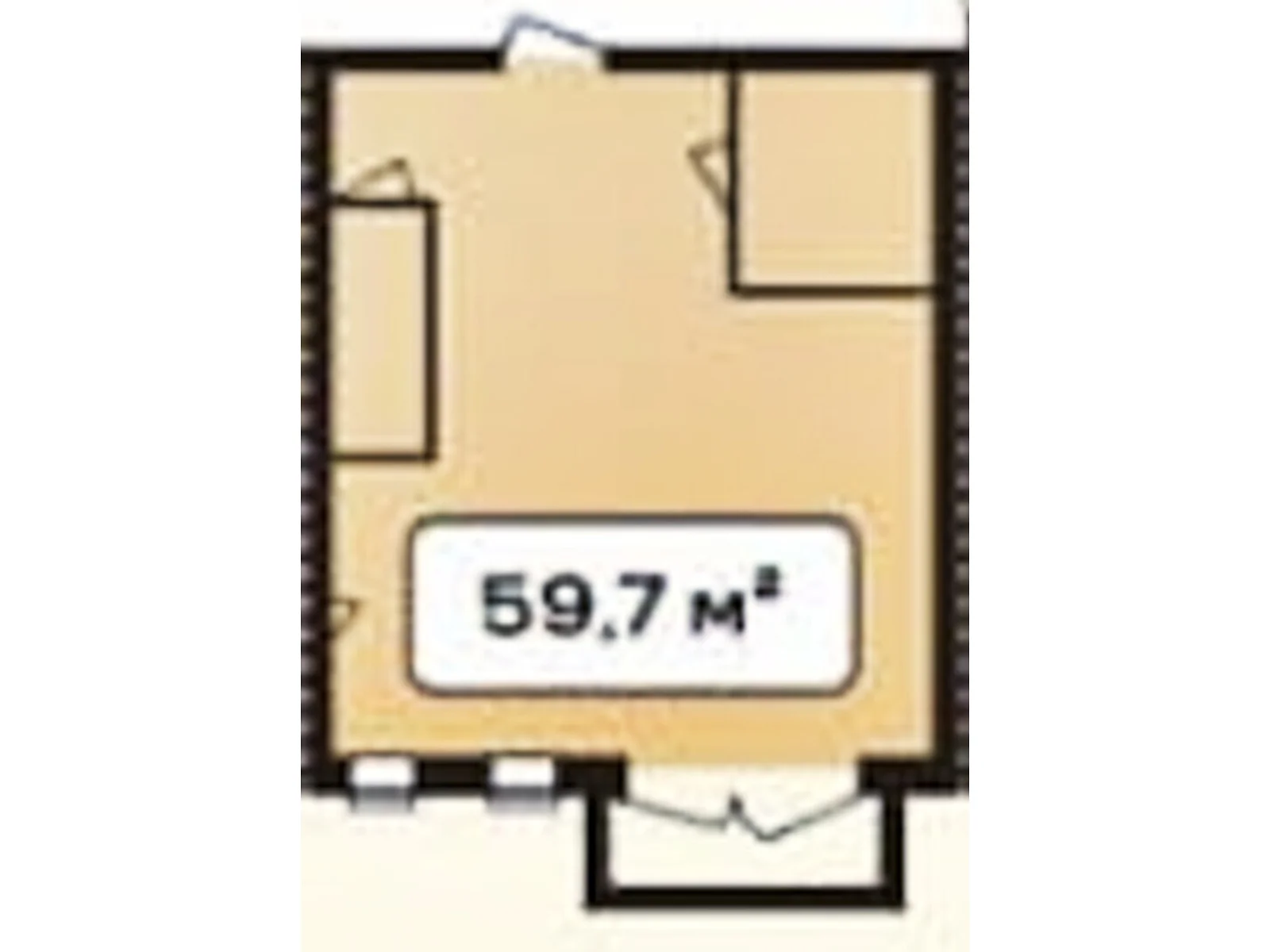 Продается 2-комнатная квартира 59.7 кв. м в Хмельницком, ул. 4-й проезд Ровный(Лесная), 12/1В - фото 1