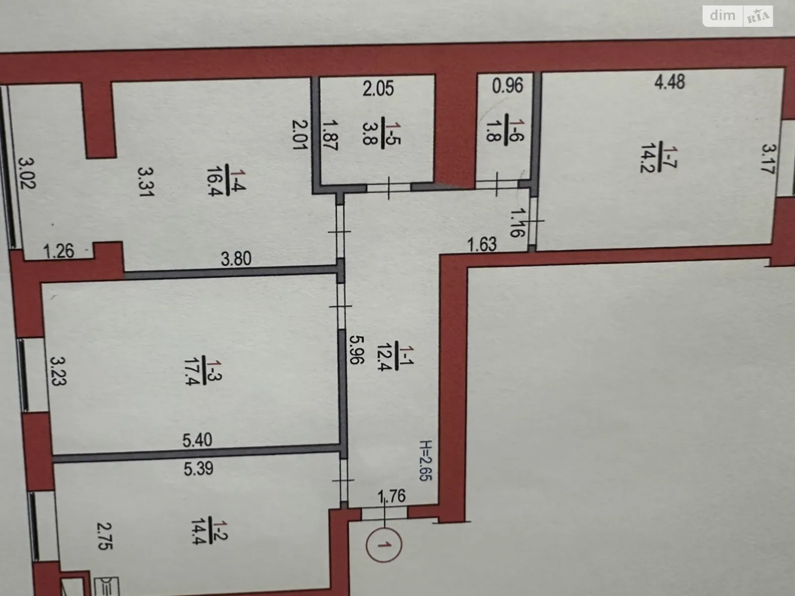 3-комнатная квартира 80.4 кв. м в Луцке, ул. Владимира Ивасюка(Даньшина), 52 - фото 1