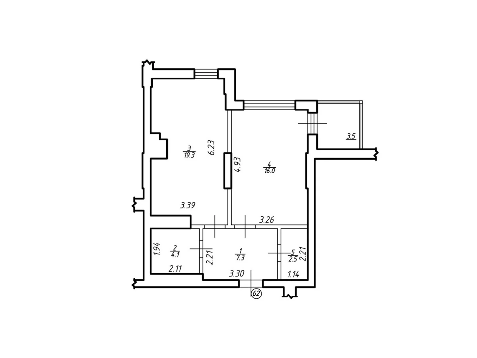 Продается 1-комнатная квартира 52 кв. м в Львове, цена: 74620 $ - фото 1
