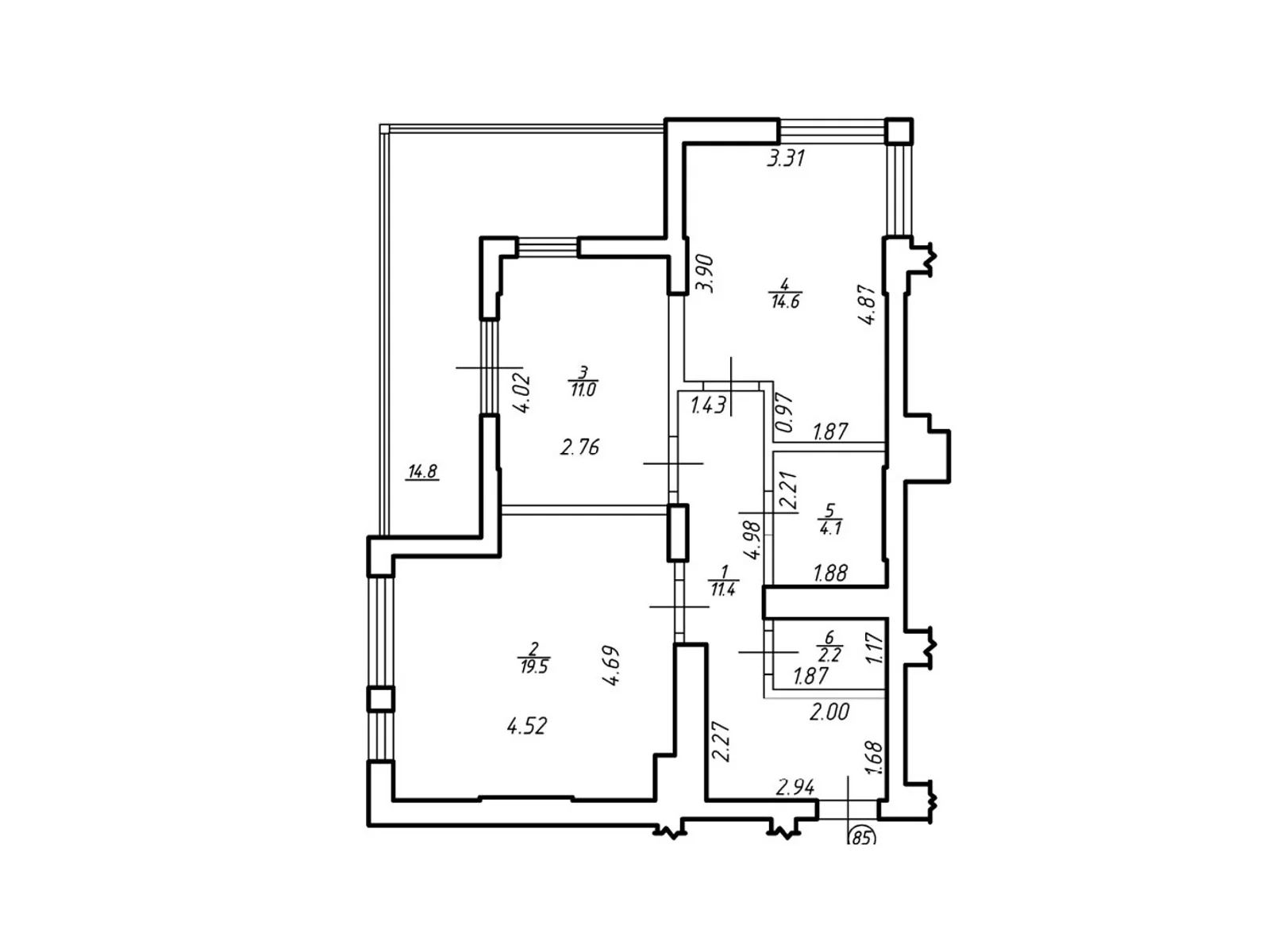 Продается 2-комнатная квартира 74.6 кв. м в Львове, цена: 104440 $ - фото 1