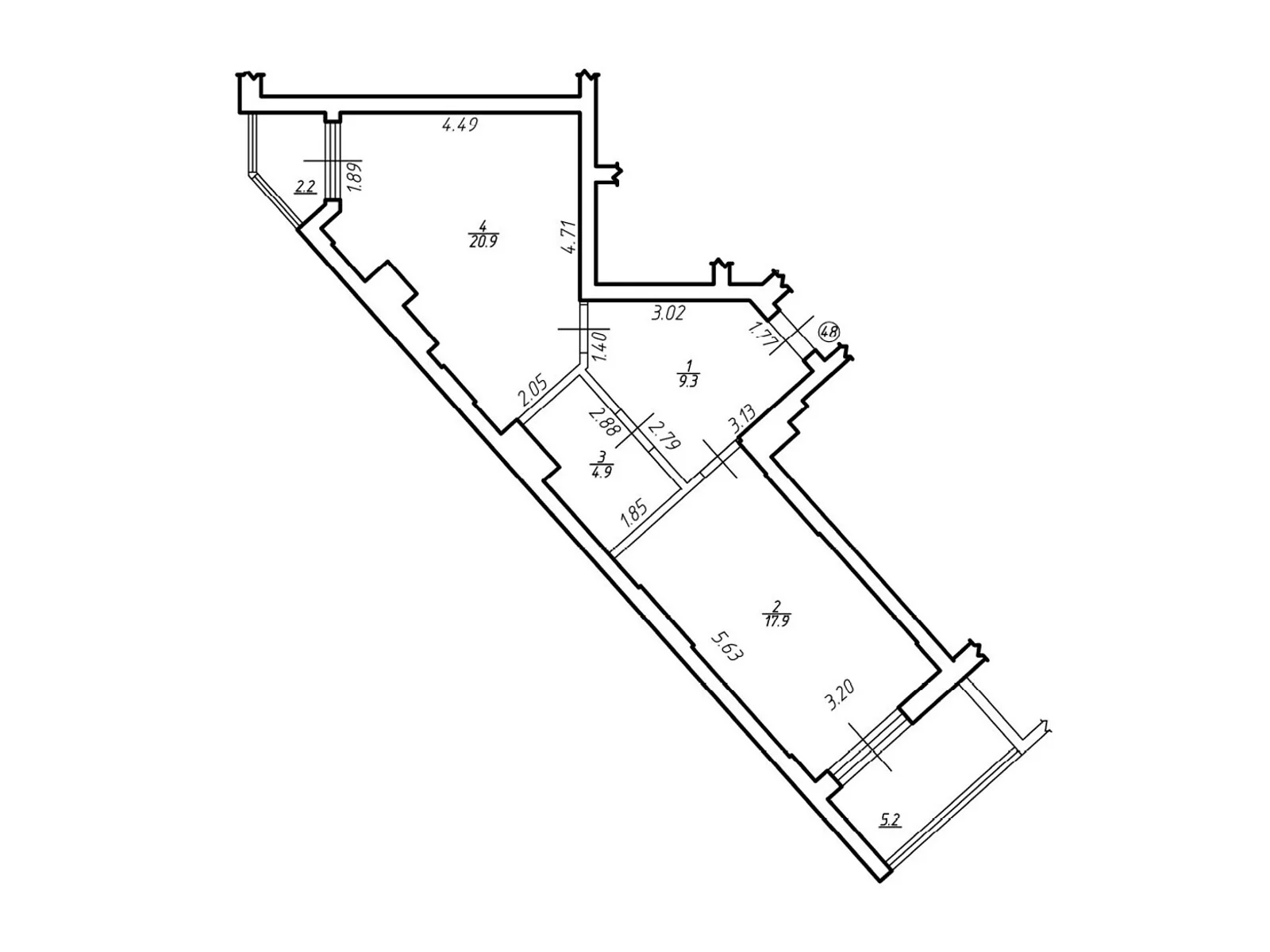 Продается 1-комнатная квартира 60 кв. м в Львове, цена: 85200 $ - фото 1