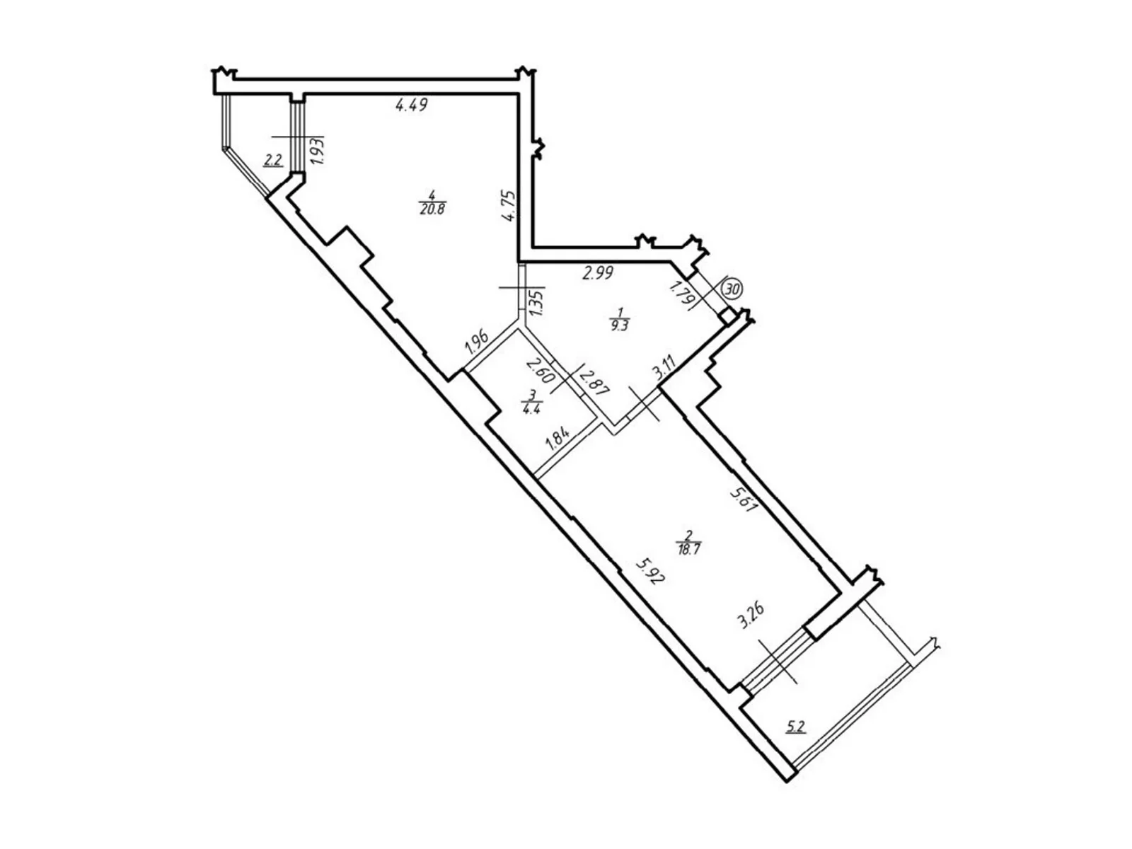 Продается 1-комнатная квартира 60.2 кв. м в Львове, цена: 84280 $ - фото 1