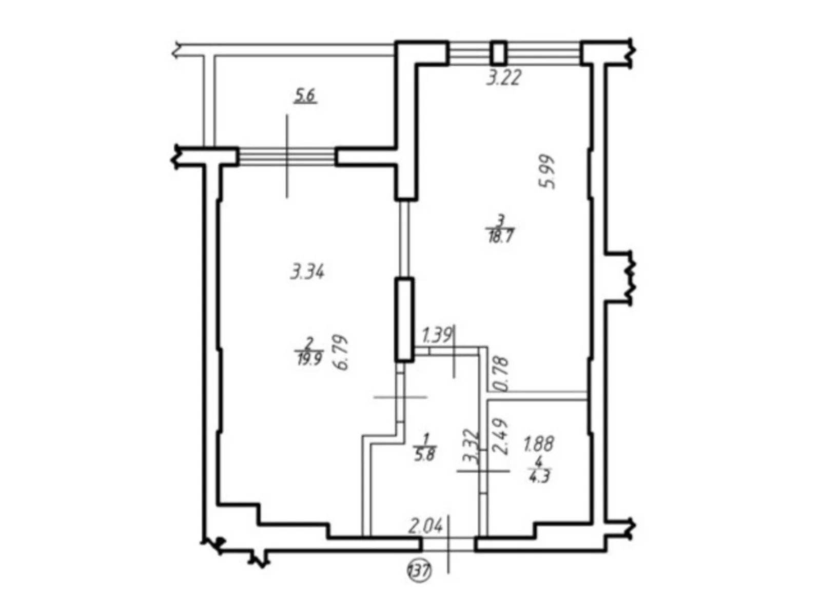 Продается 1-комнатная квартира 54.3 кв. м в Львове, ул. Под Голоском - фото 1