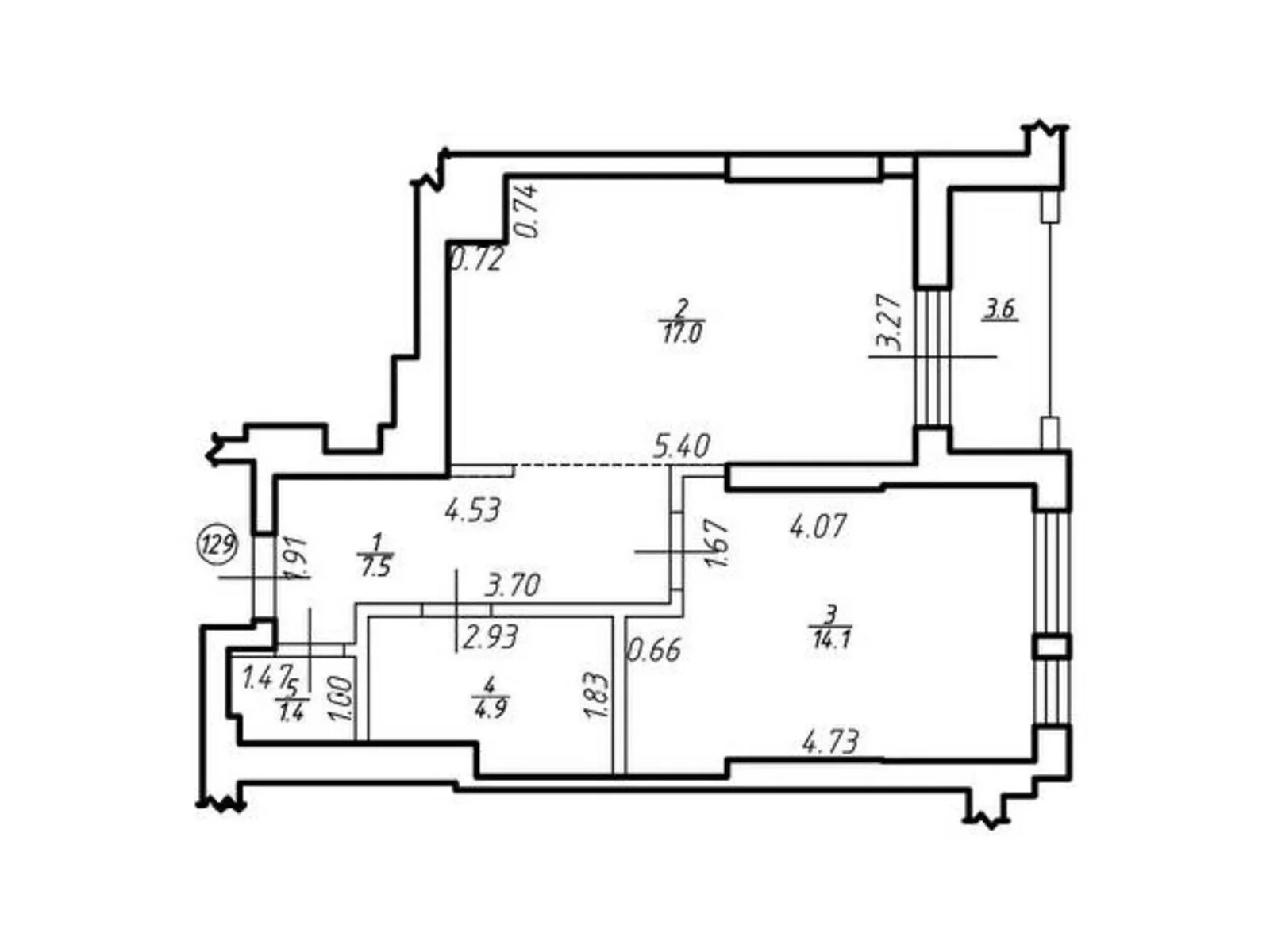 Продається 1-кімнатна квартира 46.2 кв. м у Львові, цена: 66759 $ - фото 1
