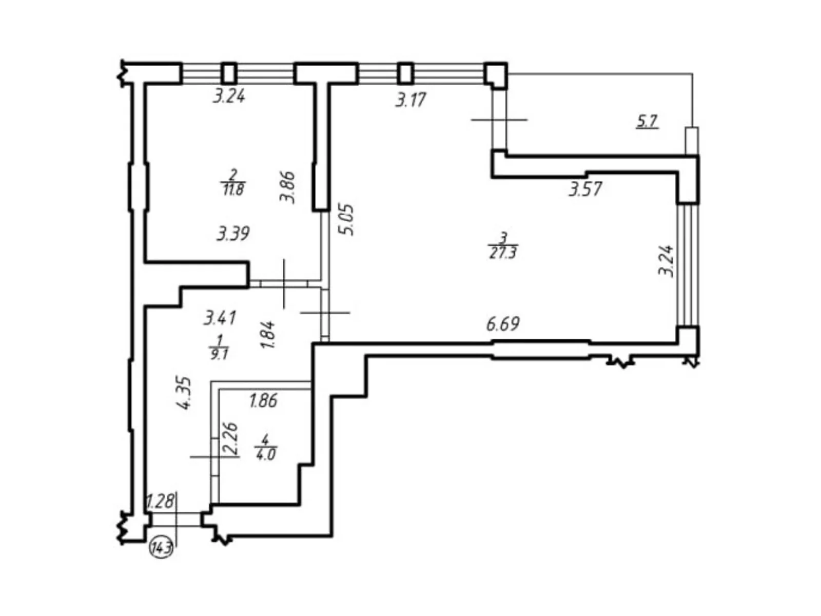 Продается 1-комнатная квартира 53.9 кв. м в Львове, ул. Под Голоском - фото 1
