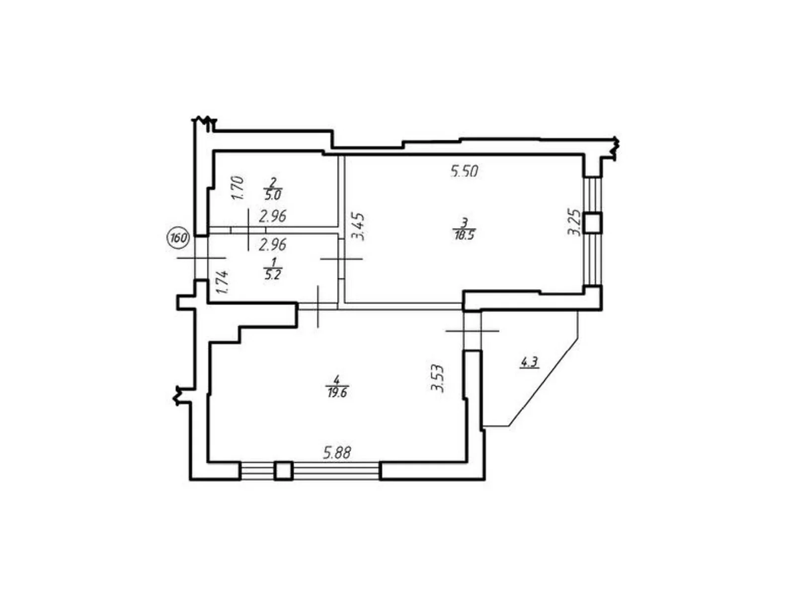 Продается 1-комнатная квартира 49.6 кв. м в Львове, цена: 72168 $ - фото 1