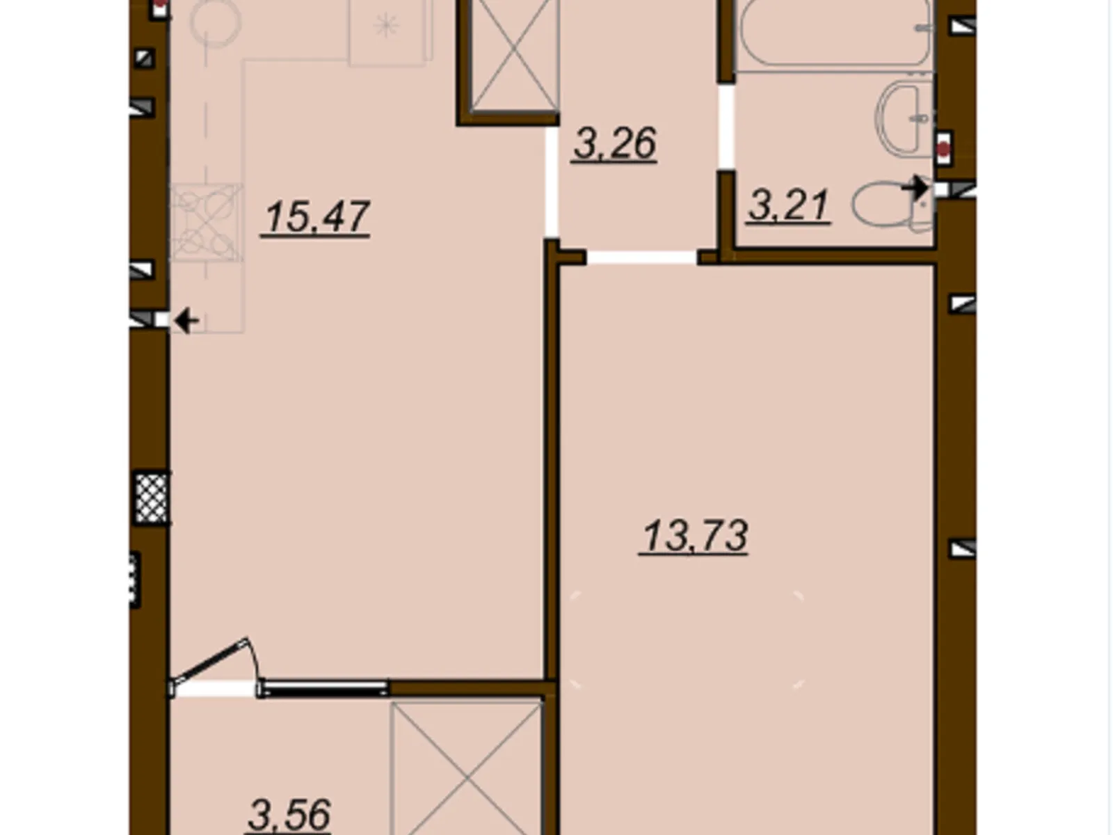 Продается 1-комнатная квартира 40 кв. м в Ирпене, ул. Соборная(ІІІ Интернационала), 2К/20 - фото 1