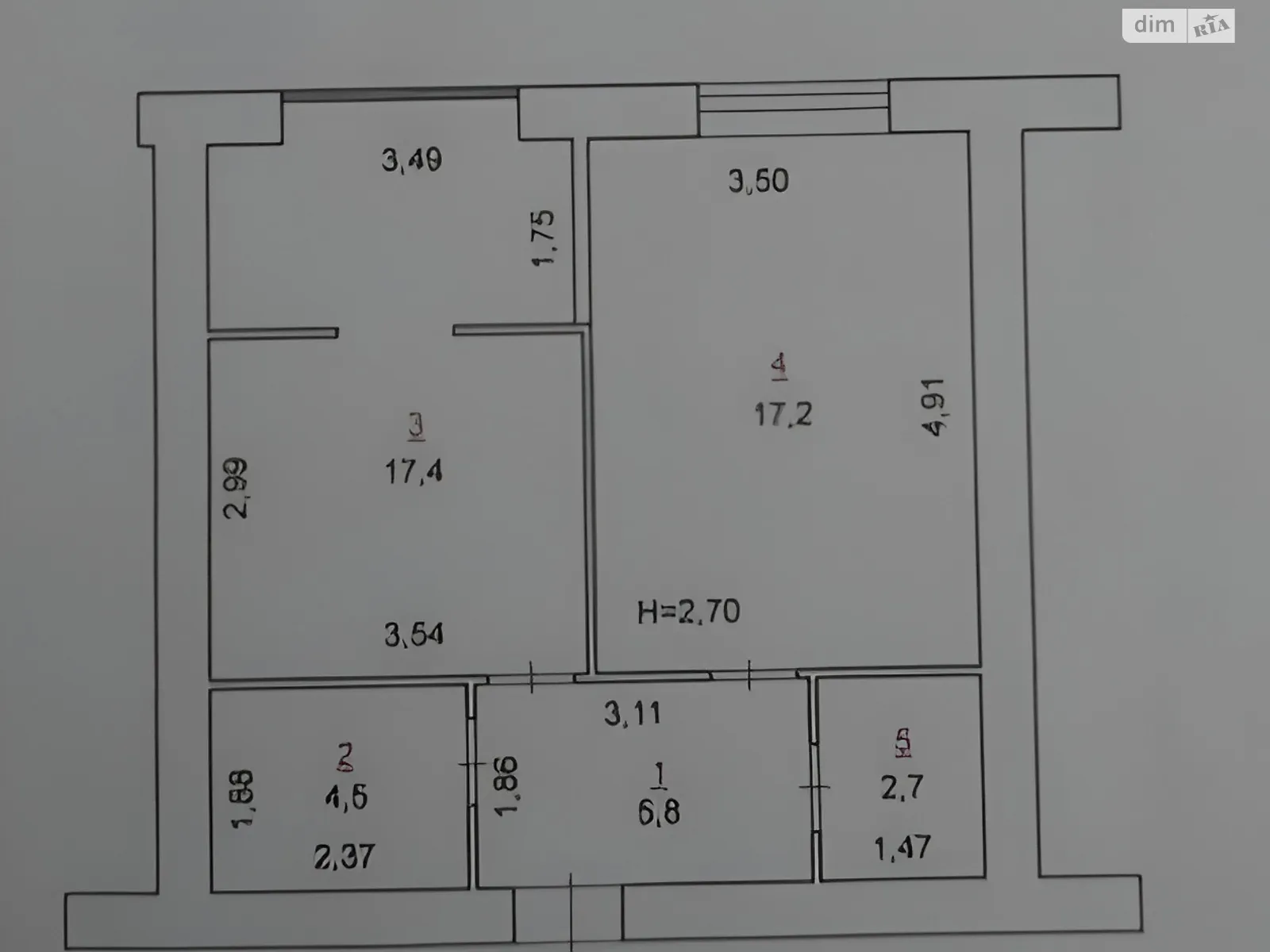 Продается 1-комнатная квартира 47.6 кв. м в Хмельницком, Львовское шоссе - фото 1