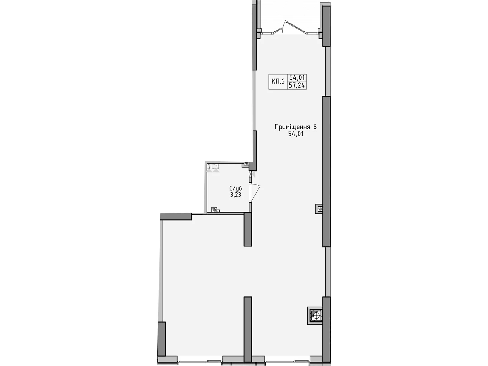 Продается офис 57.24 кв. м в бизнес-центре, цена: 93816 $ - фото 1
