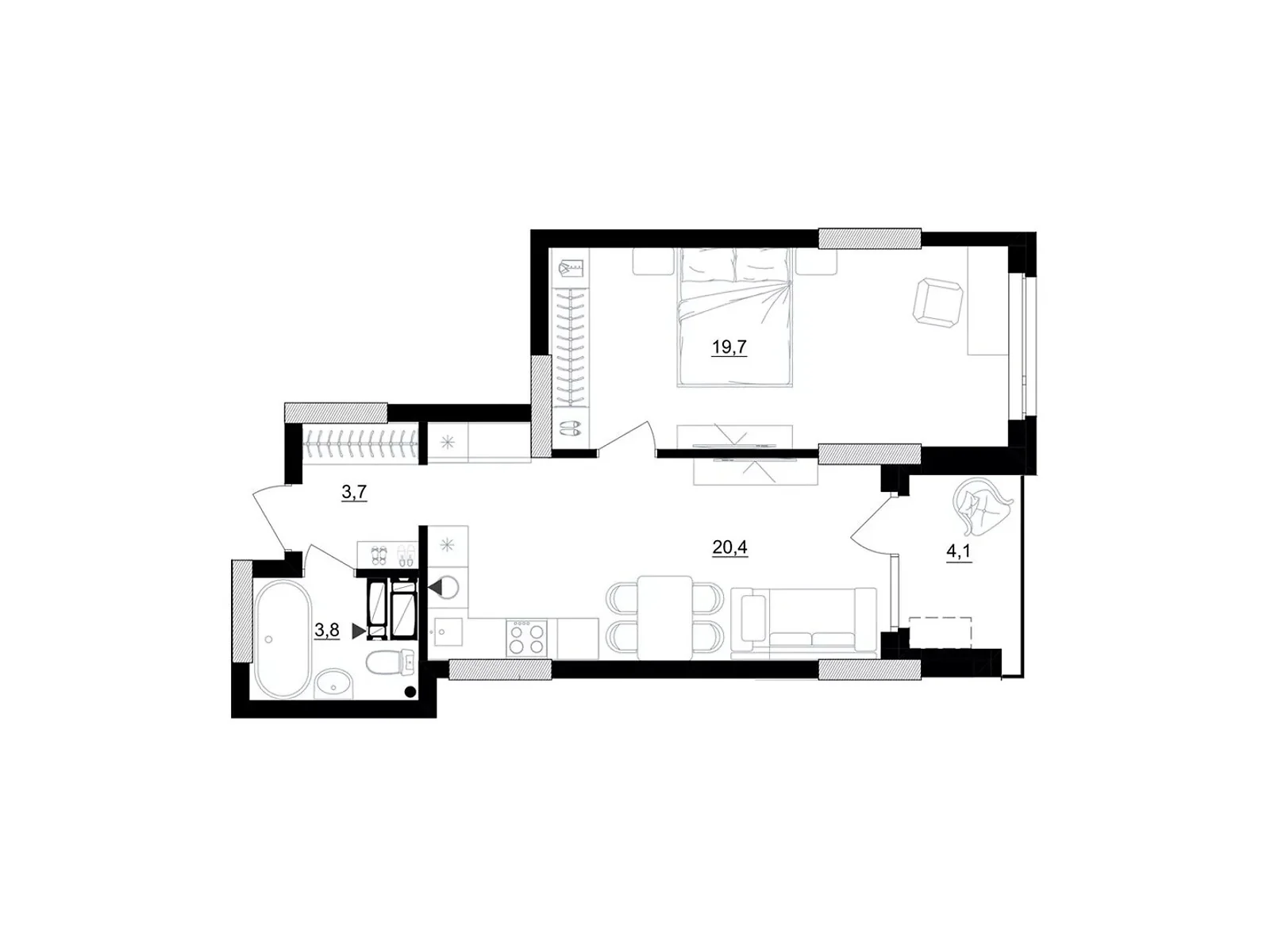 Продается 1-комнатная квартира 49.7 кв. м в Киеве, ул. Березняковская, 29 - фото 1