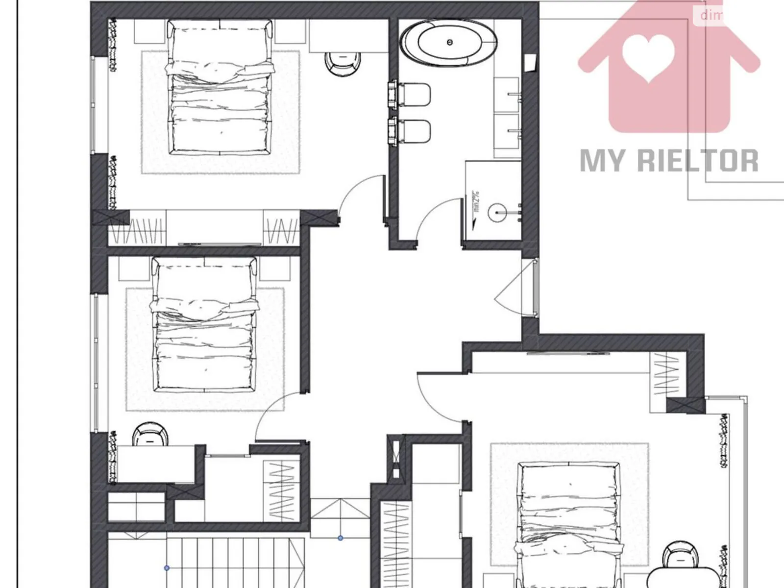 Продается 3-комнатная квартира 132 кв. м в Ужгороде, ул. Собранецкая, 120 - фото 1