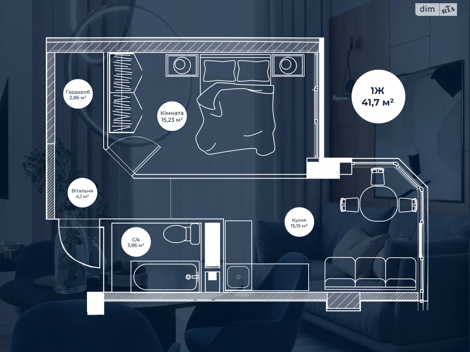 Продается 1-комнатная квартира 41.6 кв. м в Одессе, ул. 28-й Бригады(Паустовского), 42 - фото 1