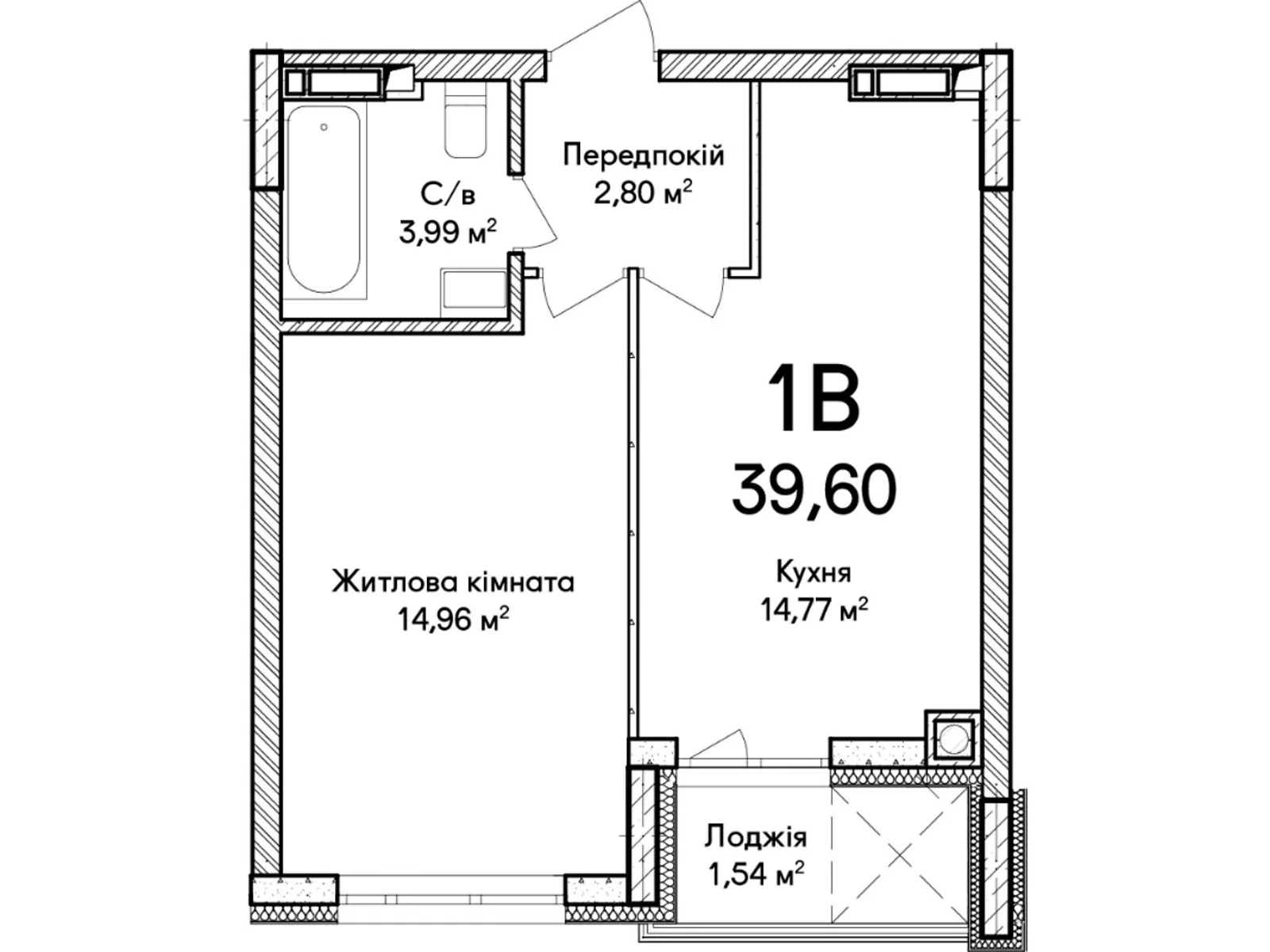 Продається 1-кімнатна квартира 40 кв. м у Ірпені, вул. Ольги Кобилянської(Достоєвського), 1В/15 - фото 1
