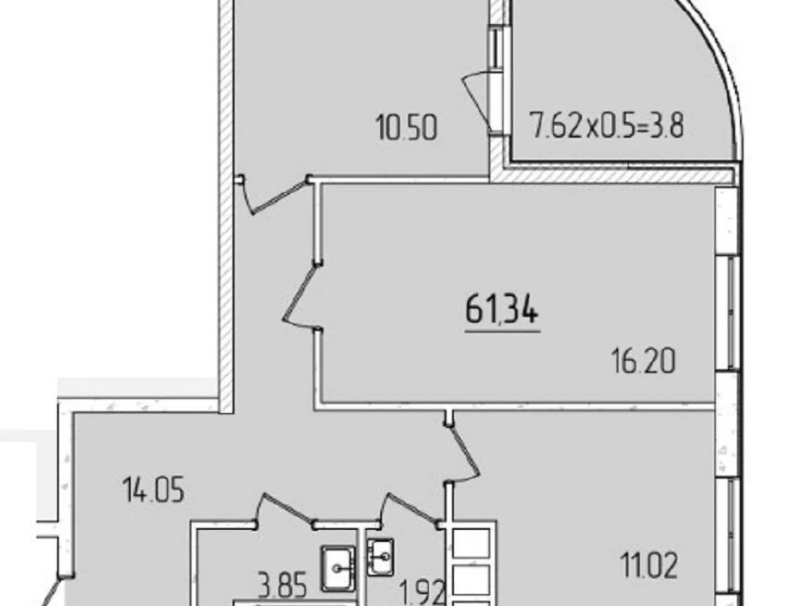 Продається 2-кімнатна квартира 61 кв. м у Одесі, вул. Краснова, 3 корпус 7 - фото 1